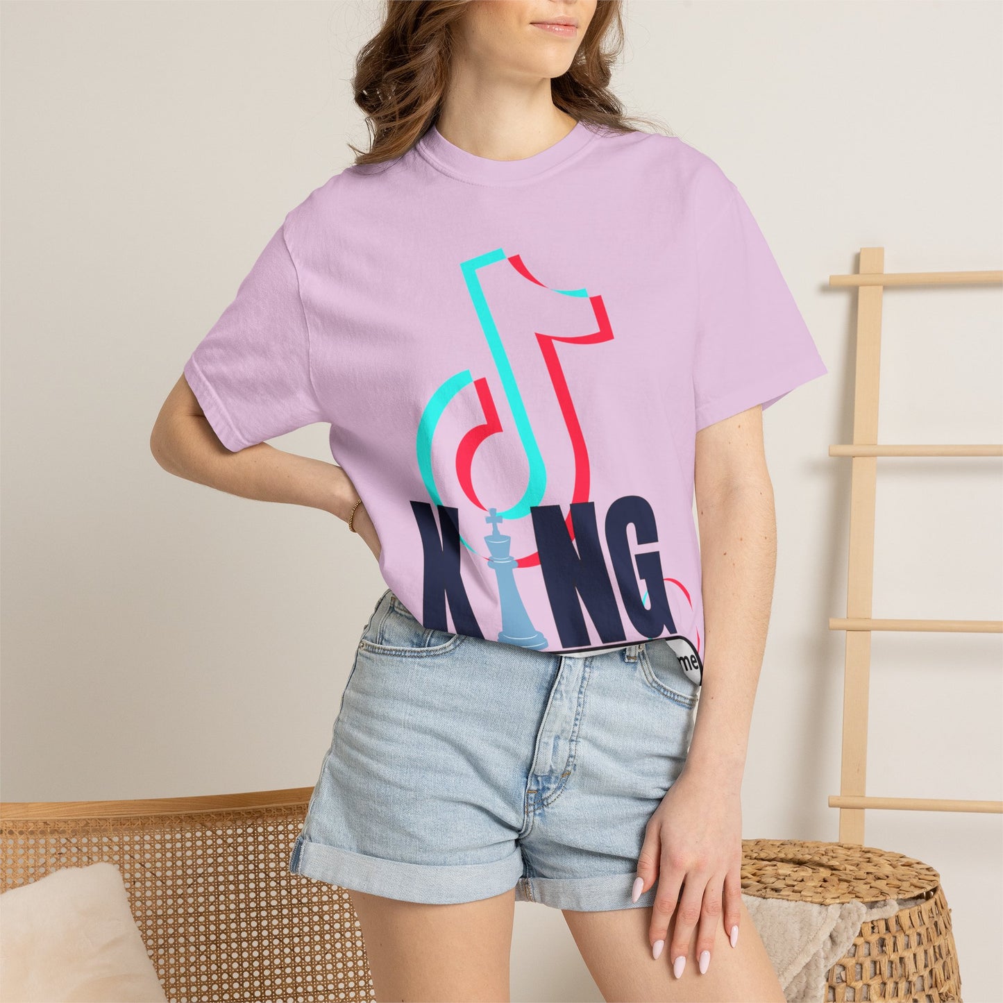 TikTok King T-Shirt — Custom Channel Name Music Tee Tiktok custom Name Tee