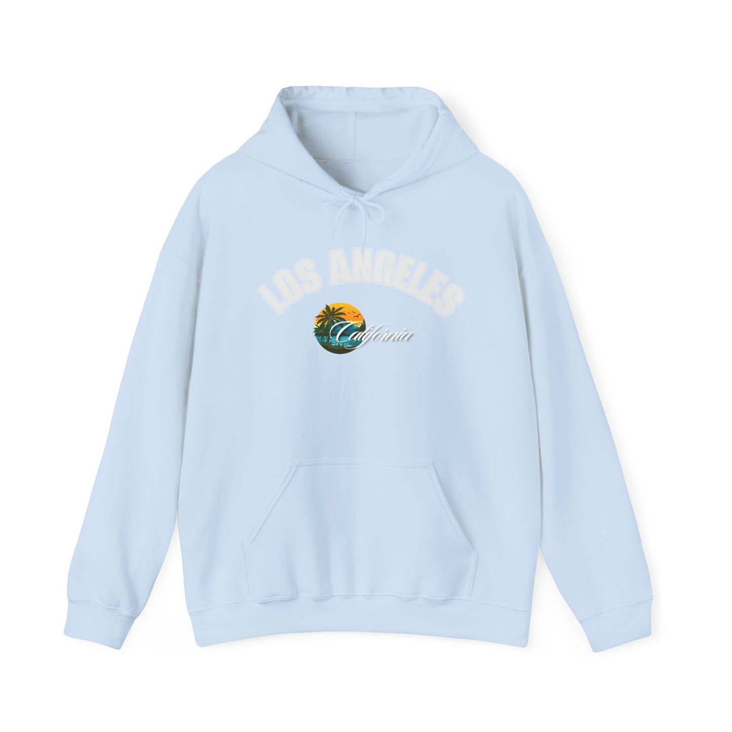 Los Angeles Retro Surf Hoodie — Vintage Sunset Car & Palm Tree Sweatshirt