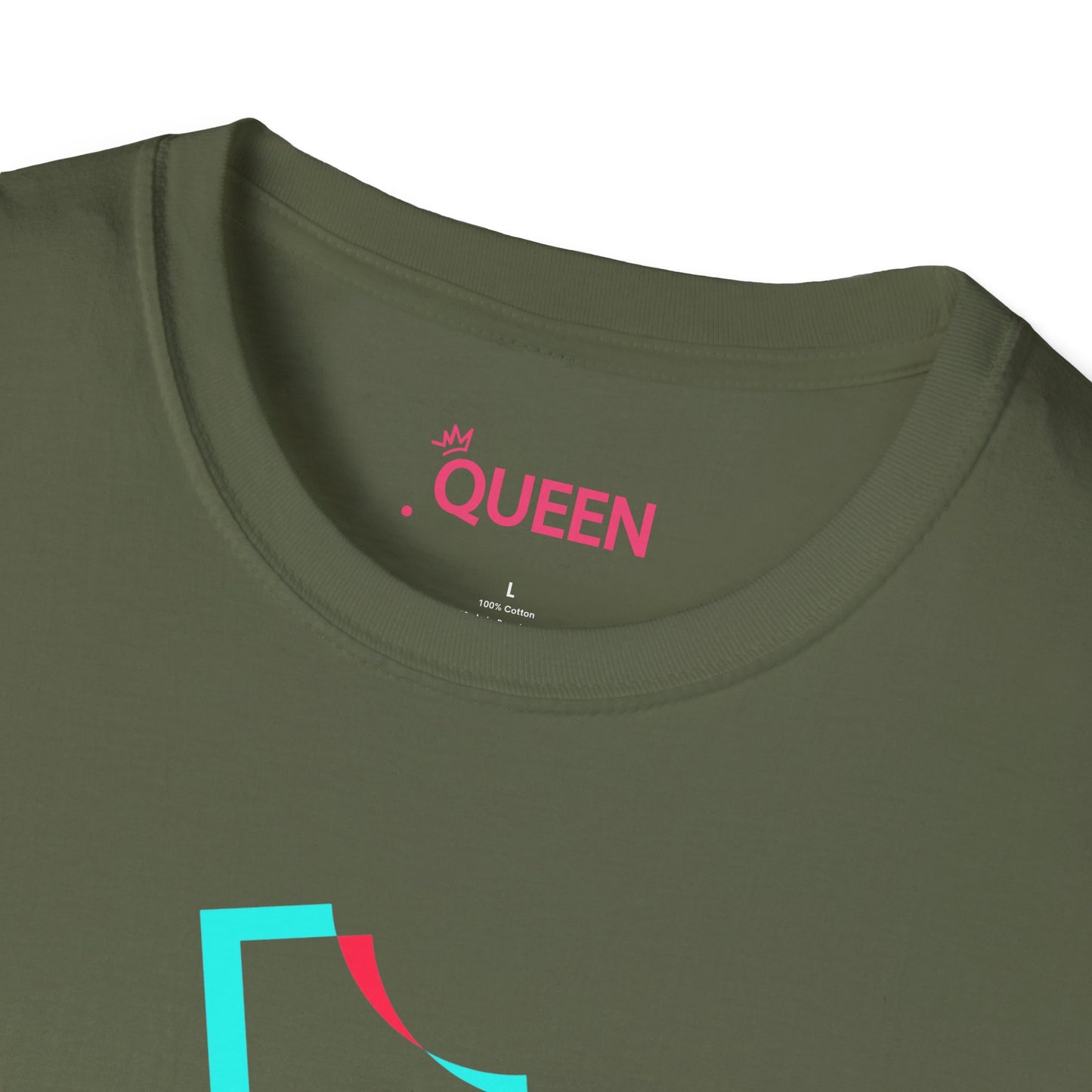TikTok Queen Graphic T-Shirt — Personalized Channel Name, 'New Day New Start' Back Design