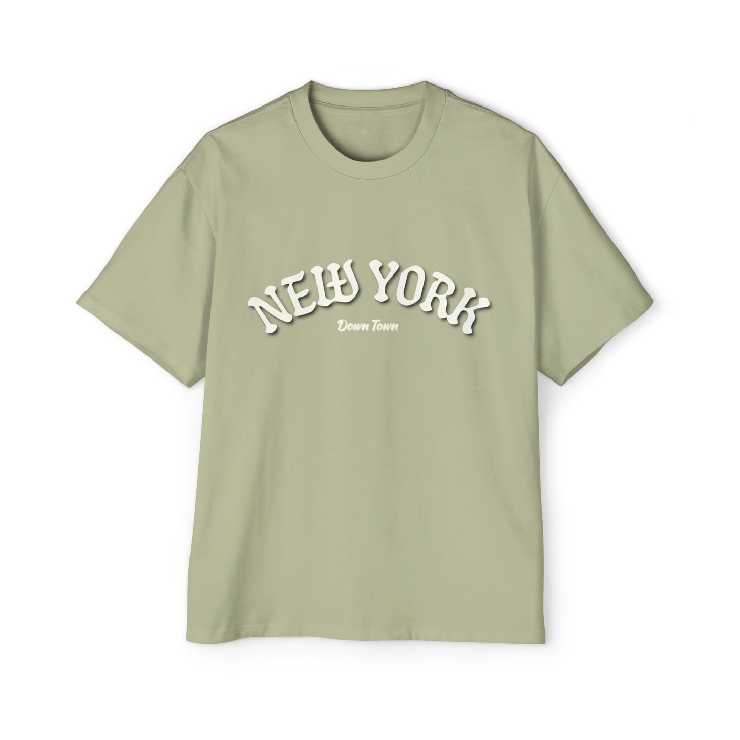 Oversized Tee — 'New York' Front & 'Nope.' Script Back Graphic Shirt