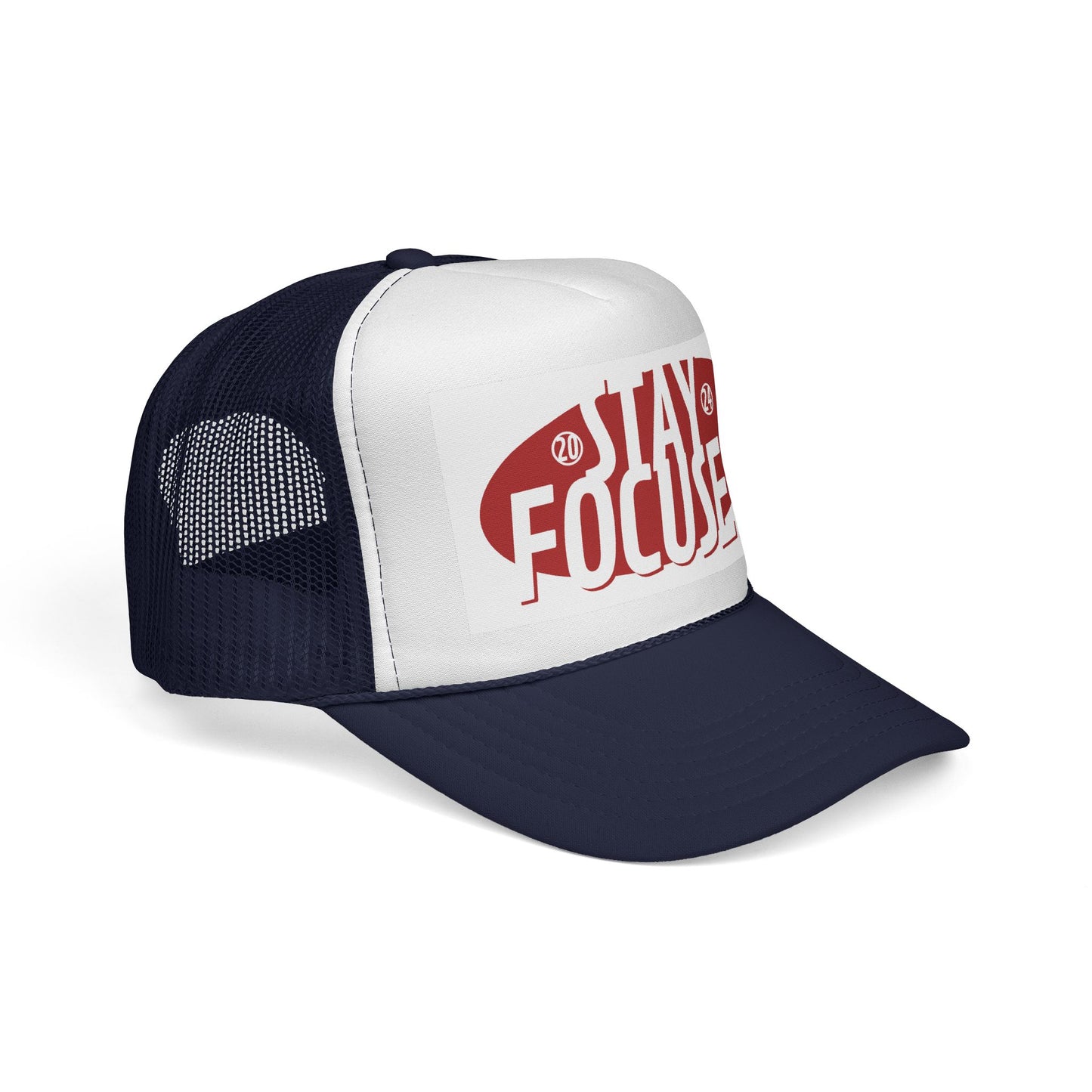 Stay Focused Trucker Cap — Motivational Mesh Hat for Productivity & Daily Wear