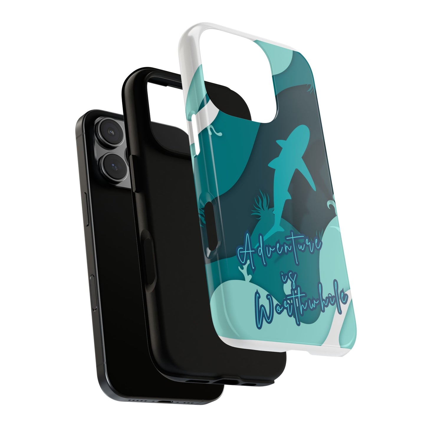 Blue Ocean Phone Case - "Adventure is Worthwhile" Teal Protective Cover