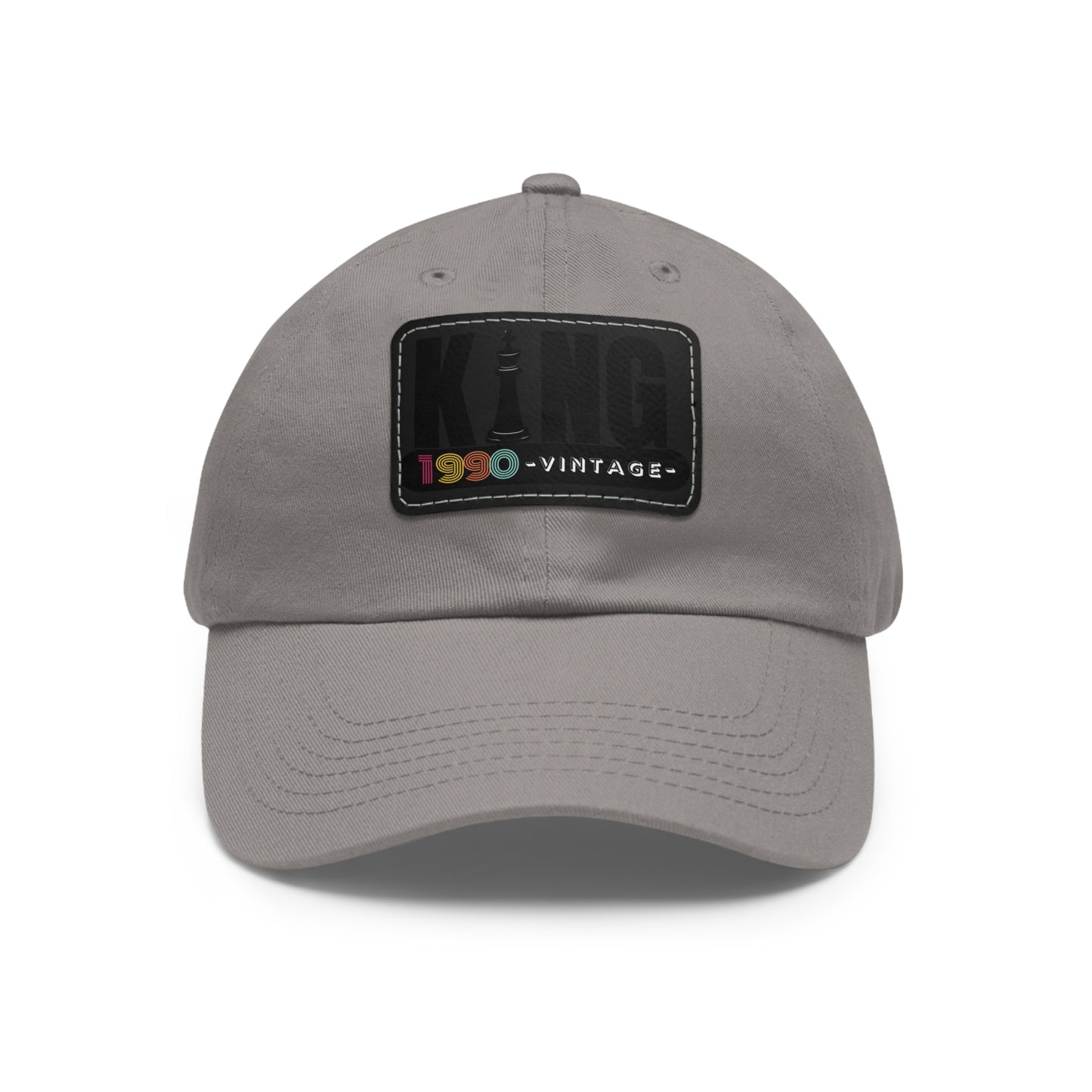 King 1990 Vintage Leather Patch Dad Hat