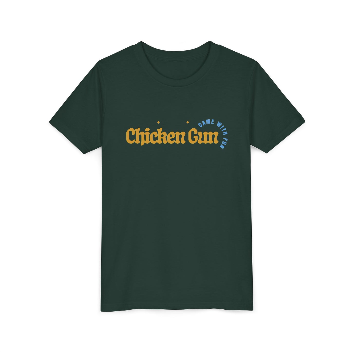 Youth Tee — Cute Chicken Gun Character Kids T-Shirt