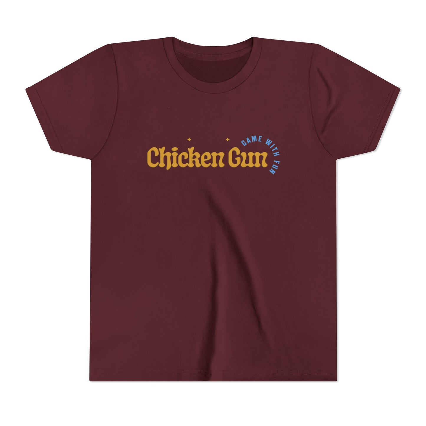 Youth Tee — Cute Chicken Gun Character Kids T-Shirt