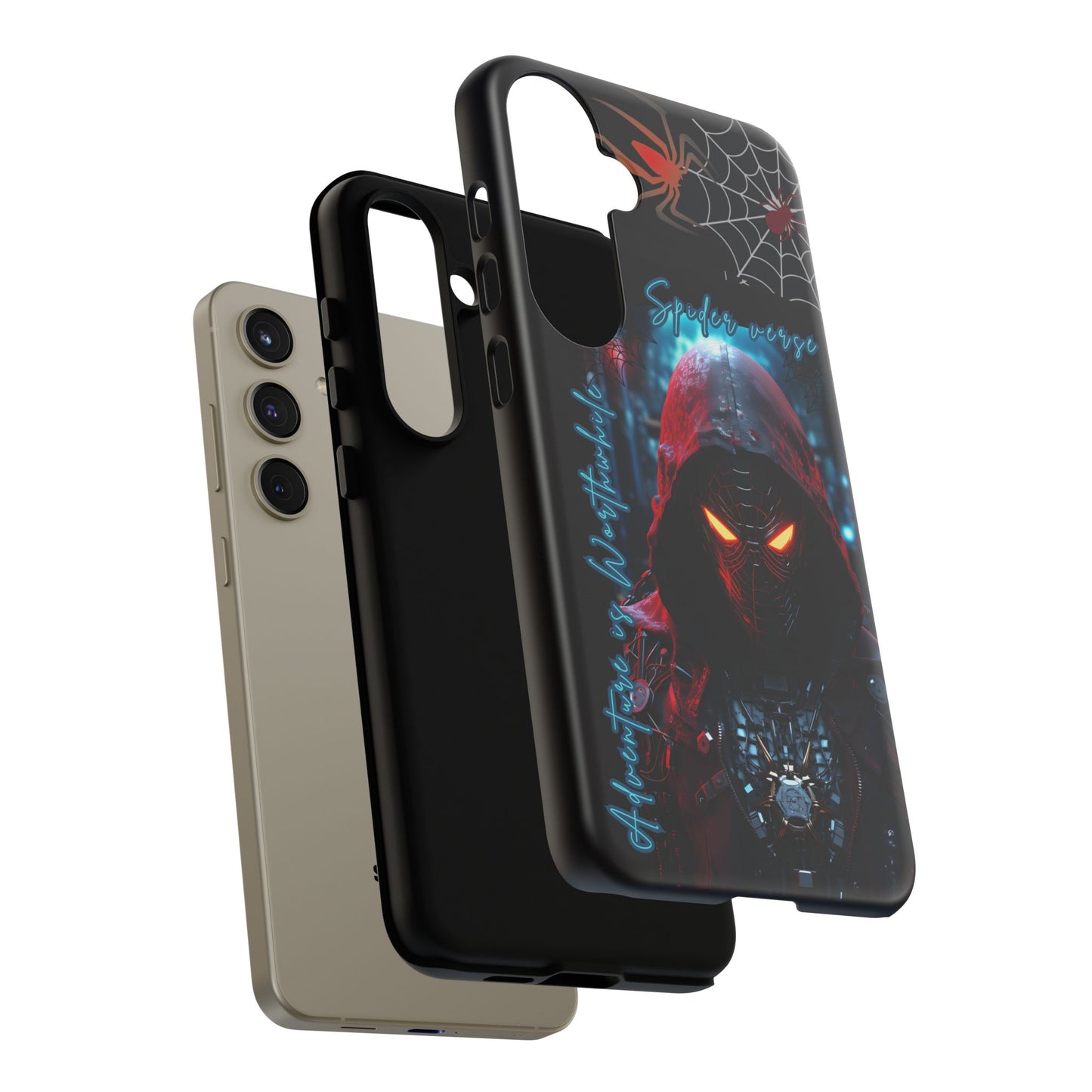 Spiderman Phone Case — Neon Hooded Skull Design "Spider verse"