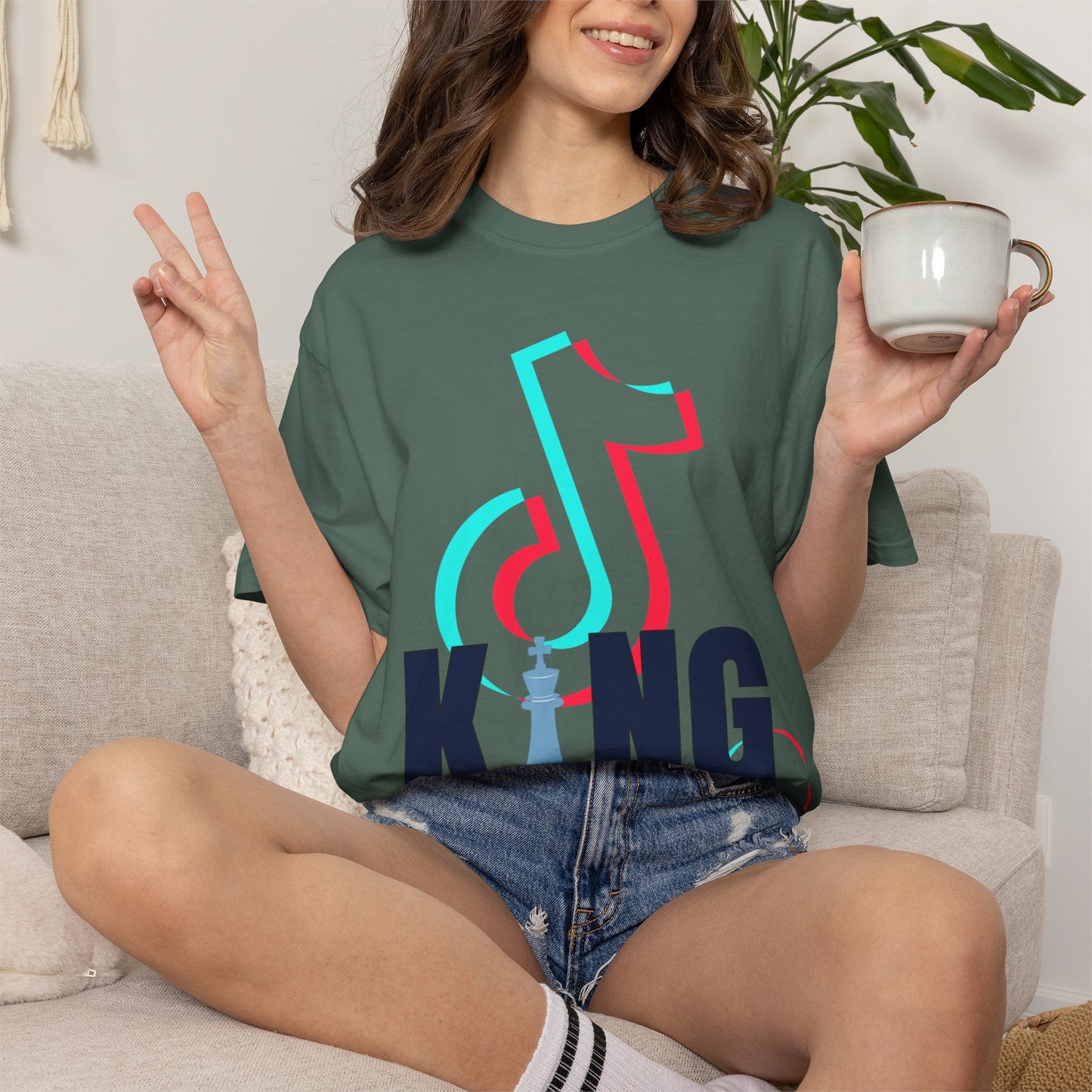 TikTok King T-Shirt — Custom Channel Name Music Tee Tiktok custom Name Tee