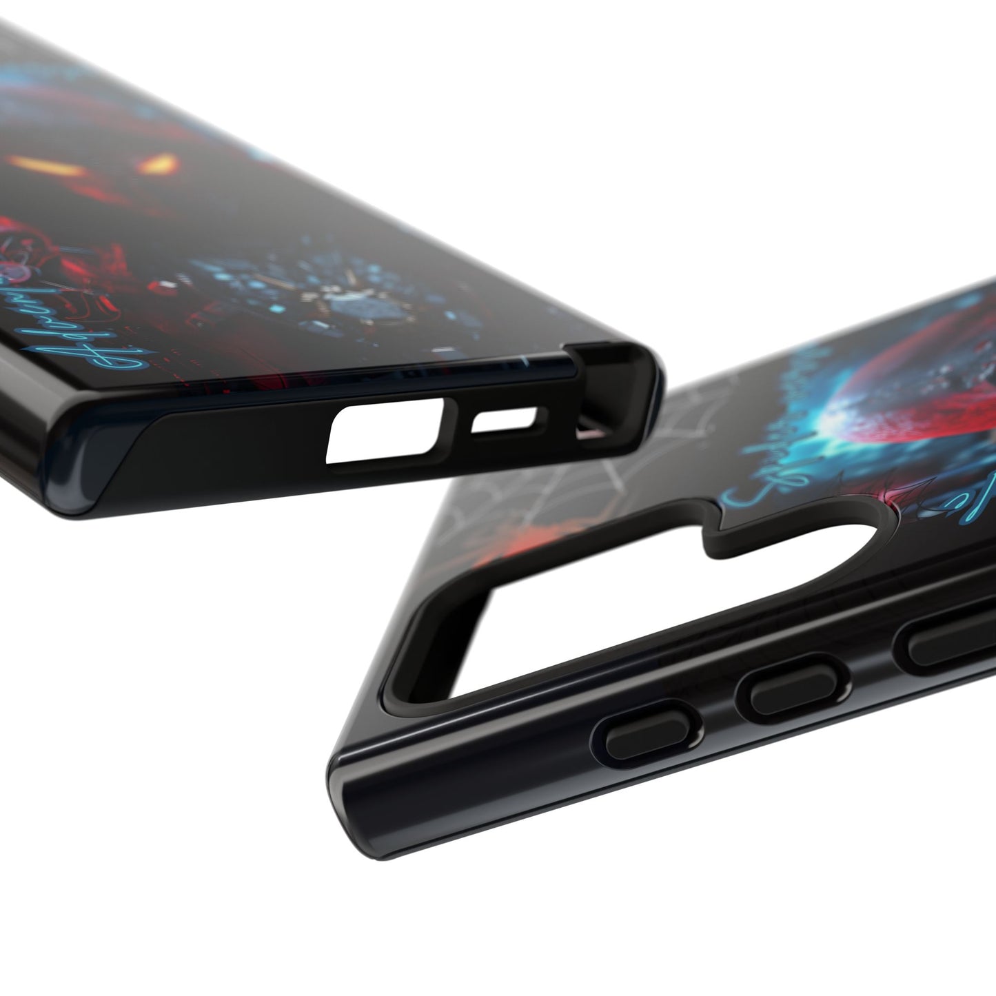 Spiderman Phone Case — Neon Hooded Skull Design "Spider verse"