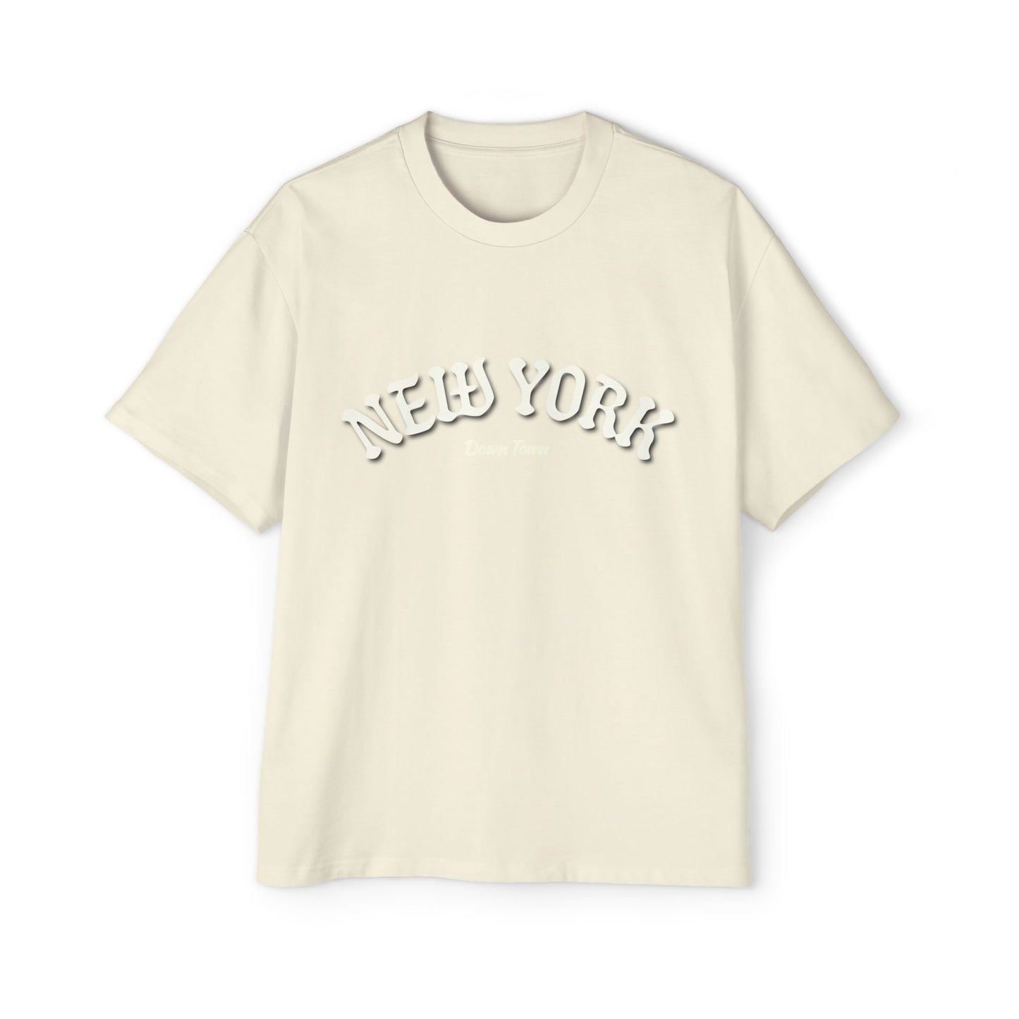 Oversized Tee — 'New York' Front & 'Nope.' Script Back Graphic Shirt