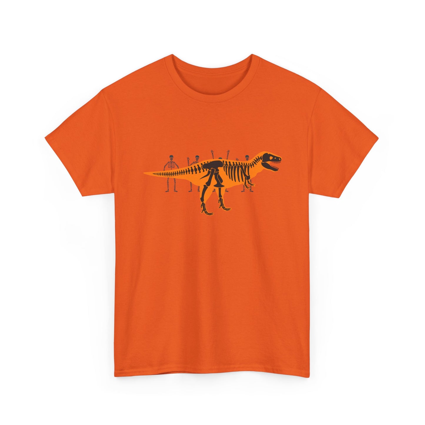 Dinosaur Graphic Tee — Retro Neon T-Rex & Skeleton Shirt
