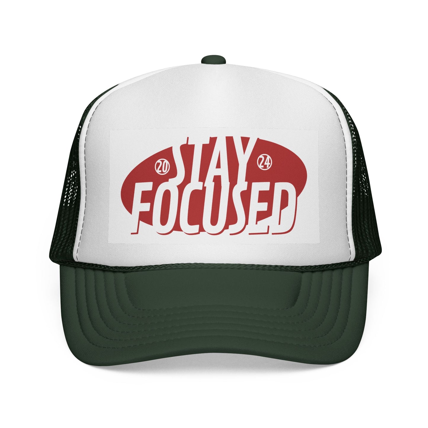 Stay Focused Trucker Cap — Motivational Mesh Hat for Productivity & Daily Wear