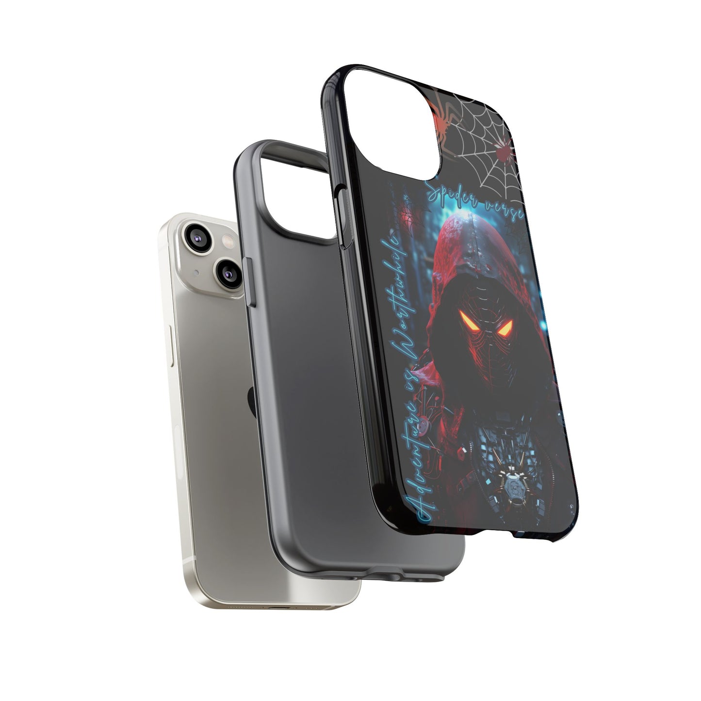 Spiderman Phone Case — Neon Hooded Skull Design "Spider verse"