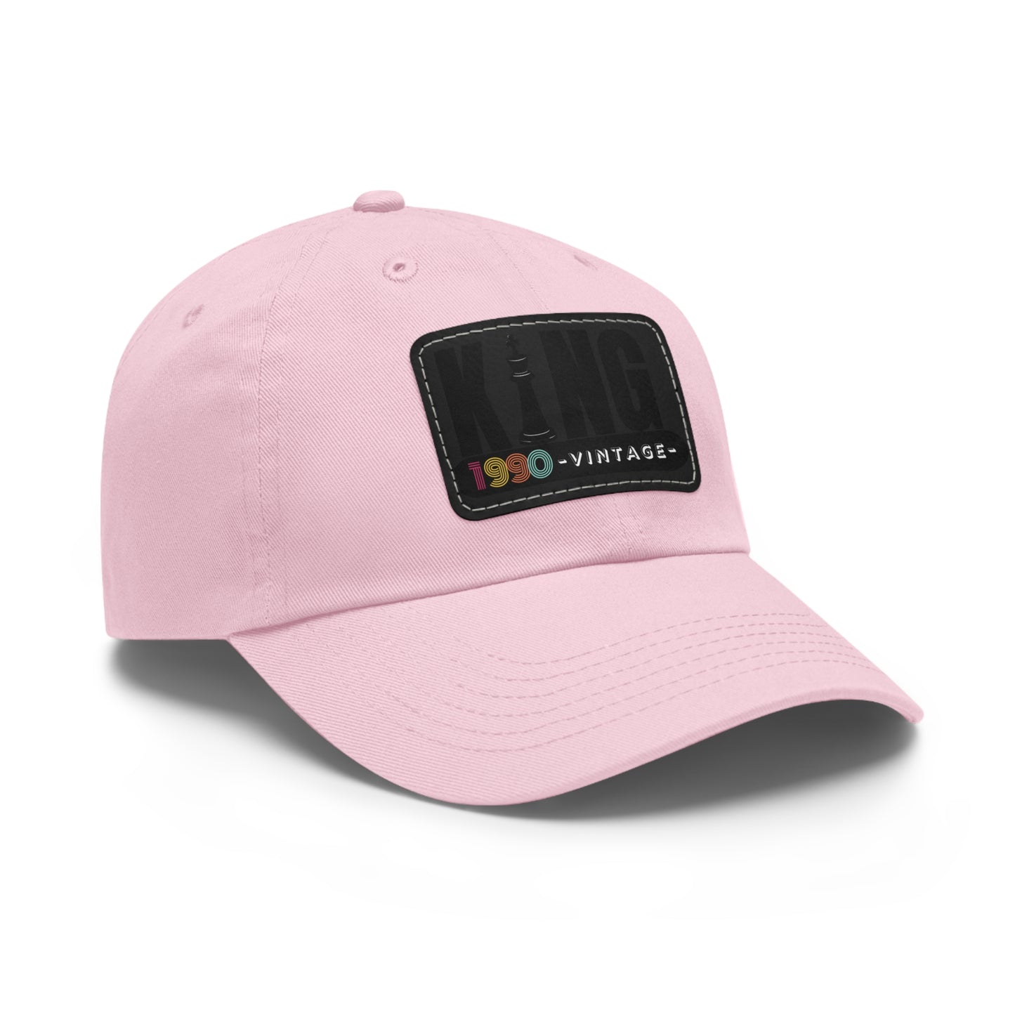 King 1990 Vintage Leather Patch Dad Hat
