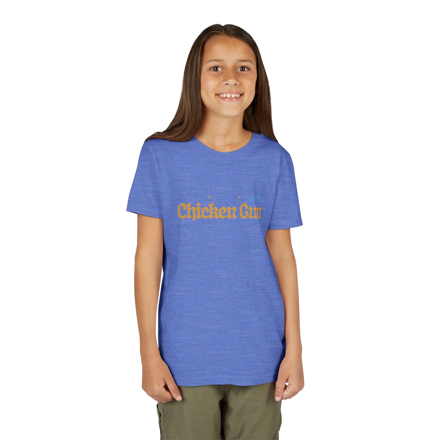 Youth Tee — Cute Chicken Gun Character Kids T-Shirt