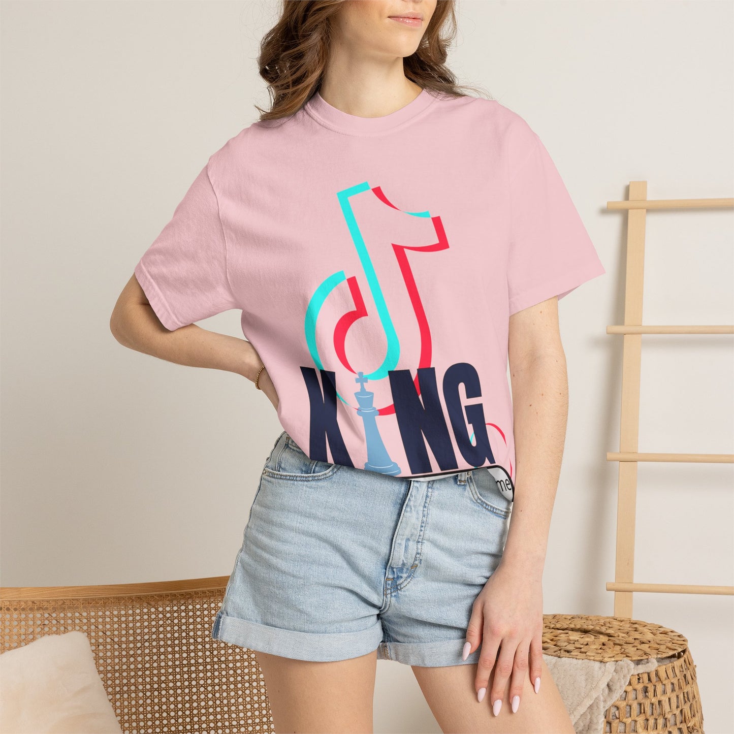 TikTok King T-Shirt — Custom Channel Name Music Tee Tiktok custom Name Tee