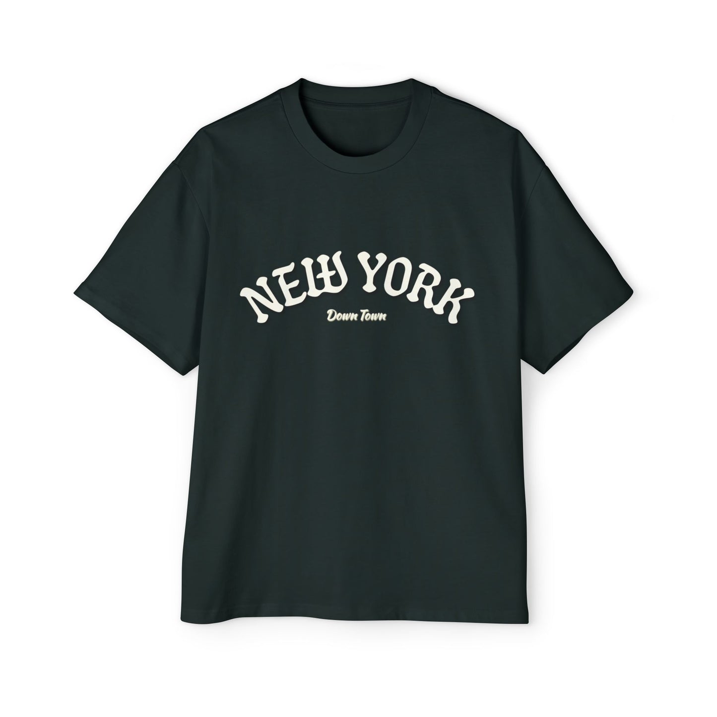 Oversized Tee — 'New York' Front & 'Nope.' Script Back Graphic Shirt
