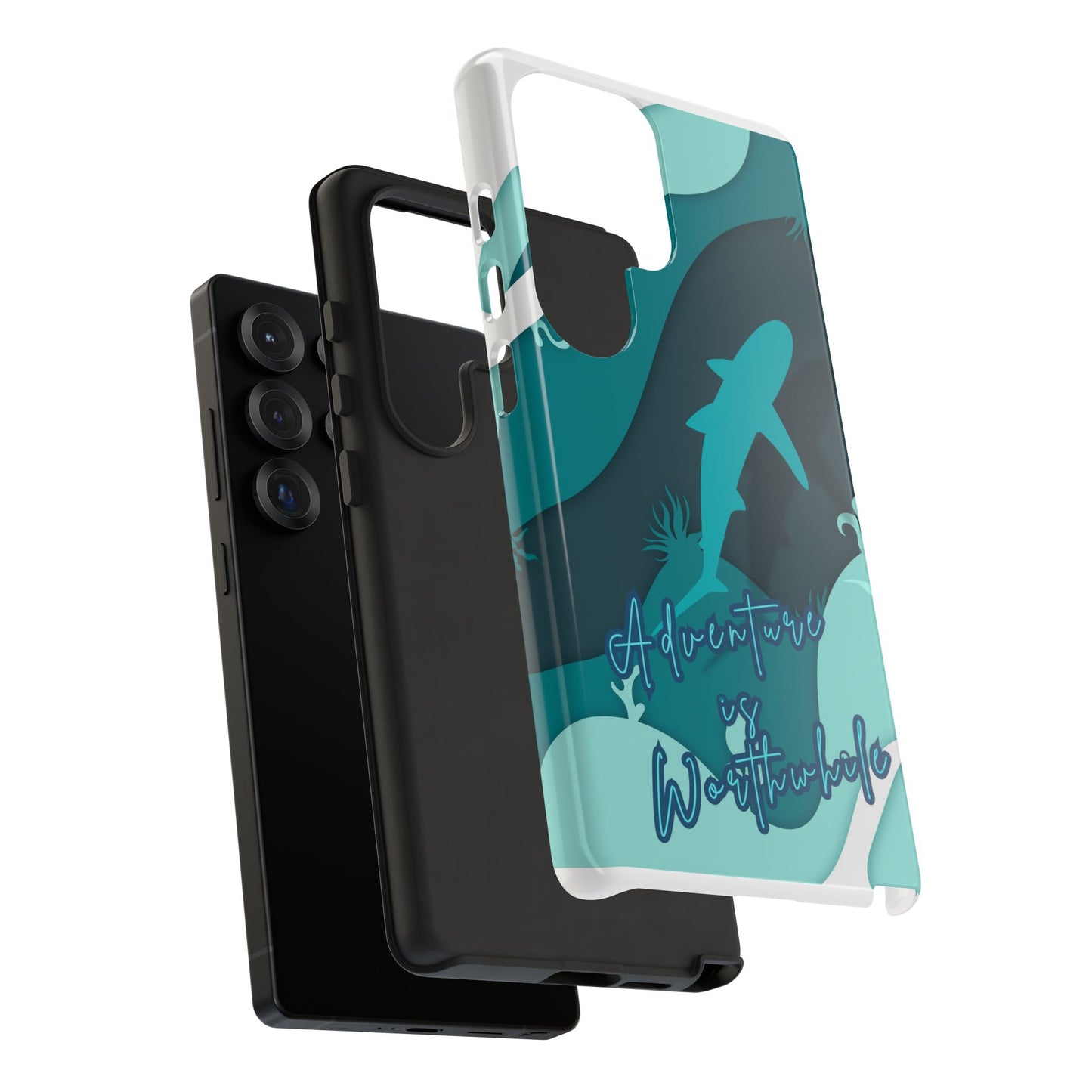 Blue Ocean Phone Case - "Adventure is Worthwhile" Teal Protective Cover