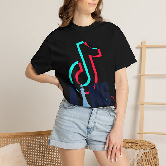 TikTok King T-Shirt — Custom Channel Name Music Tee Tiktok custom Name Tee