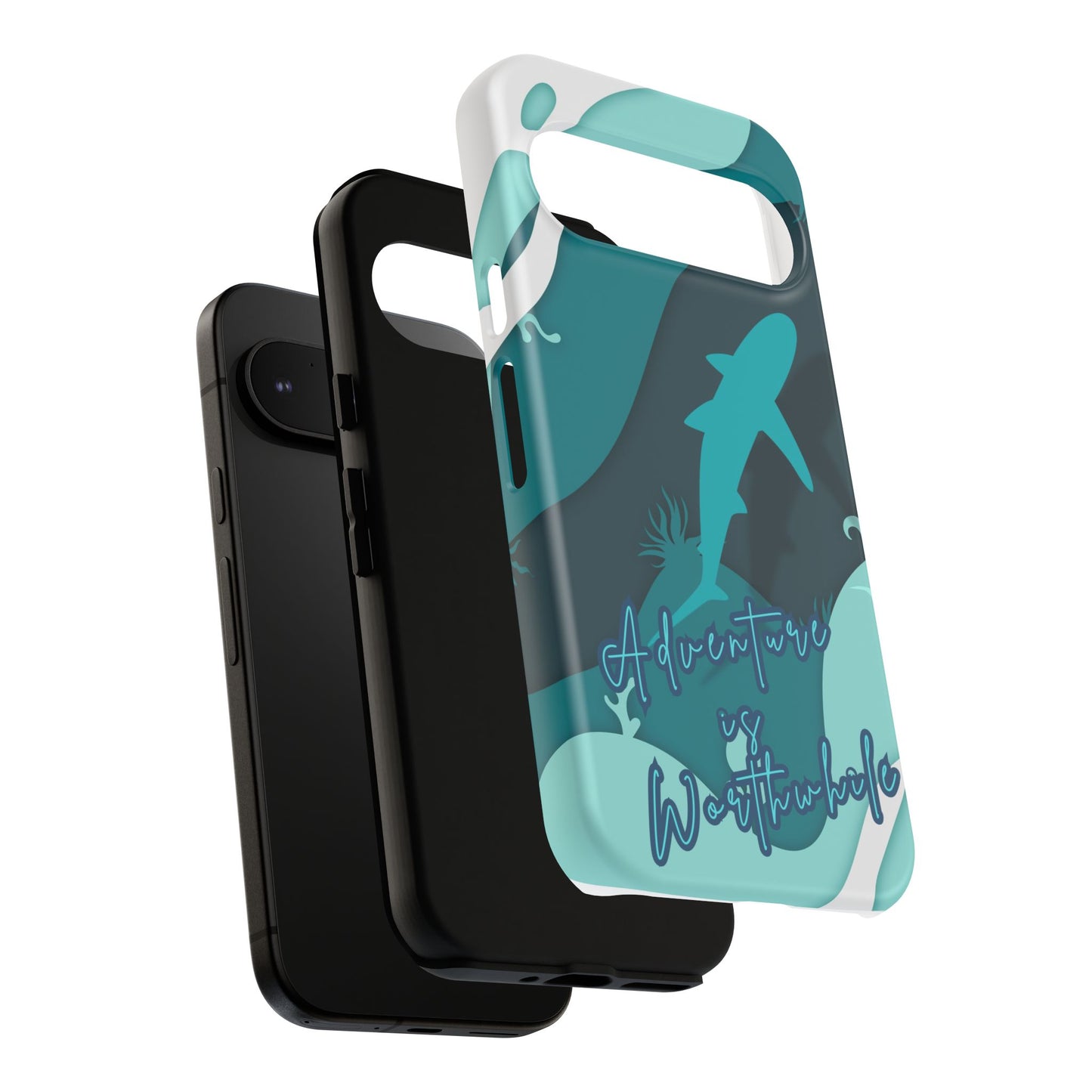 Blue Ocean Phone Case - "Adventure is Worthwhile" Teal Protective Cover