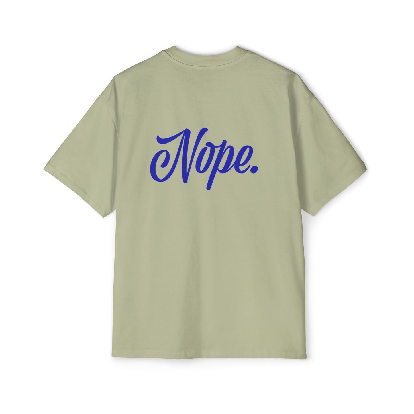 Oversized Tee — 'New York' Front & 'Nope.' Script Back Graphic Shirt