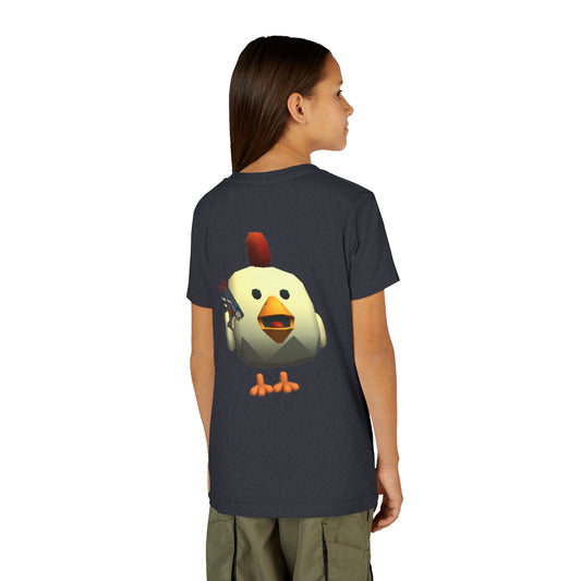 Youth Tee — Cute Chicken Gun Character Kids T-Shirt