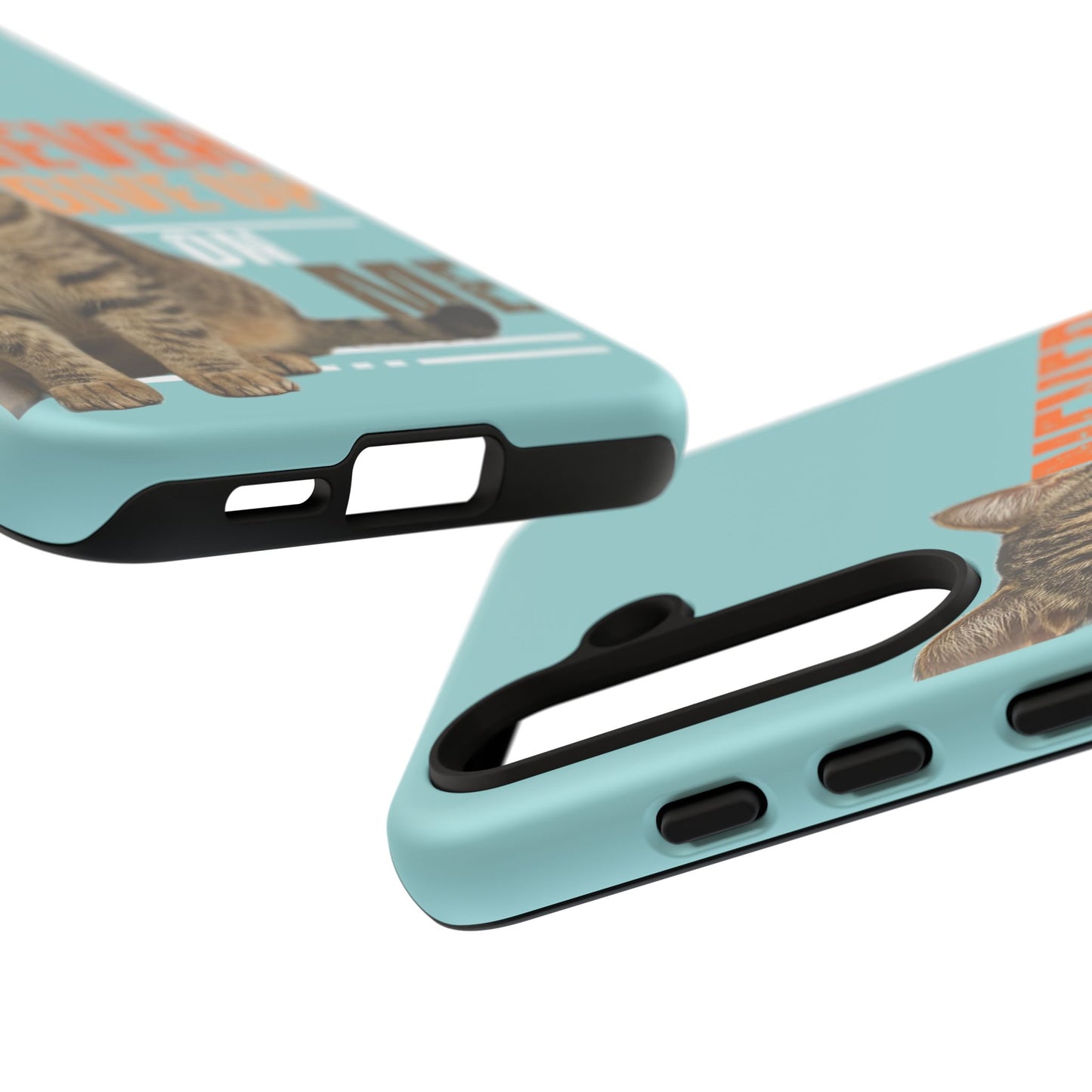 Cat Phone Case — "Never Give Up On Me" Inspirational Protective Case