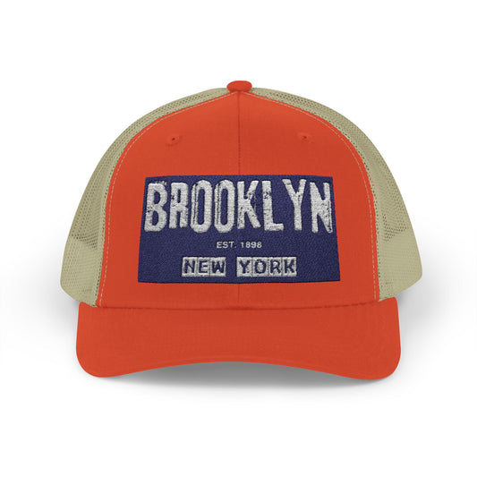 Brooklyn Trucker Cap – Vintage Sequin Patch Snapback