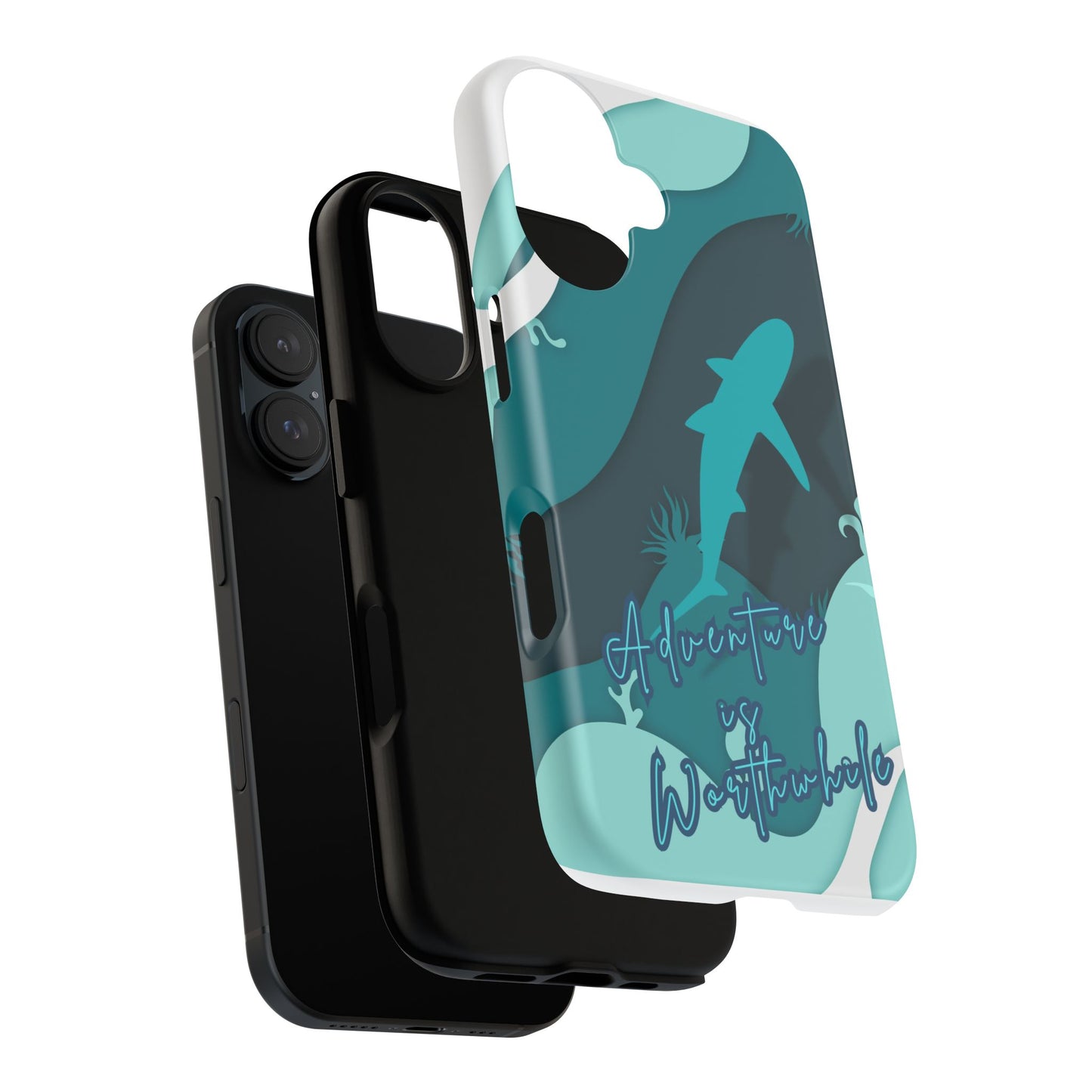 Blue Ocean Phone Case - "Adventure is Worthwhile" Teal Protective Cover