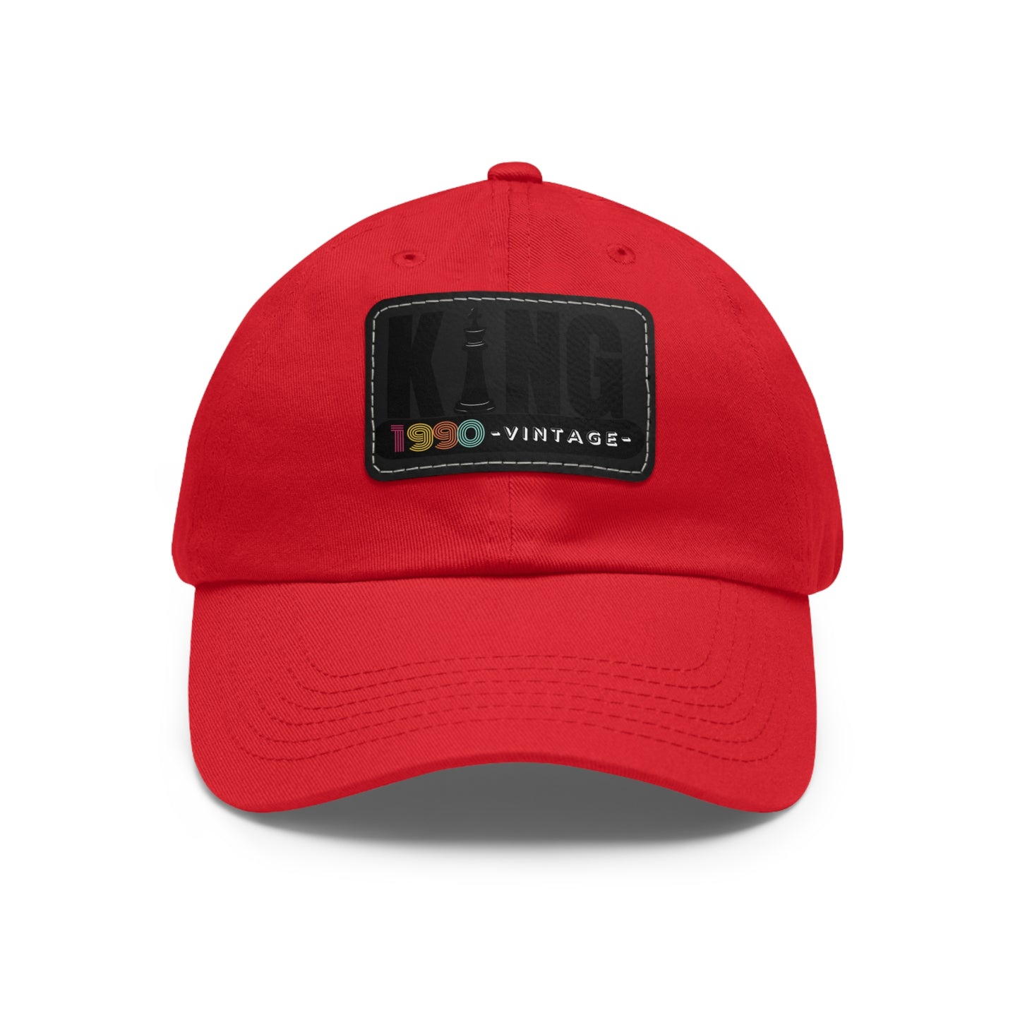 King 1990 Vintage Leather Patch Dad Hat