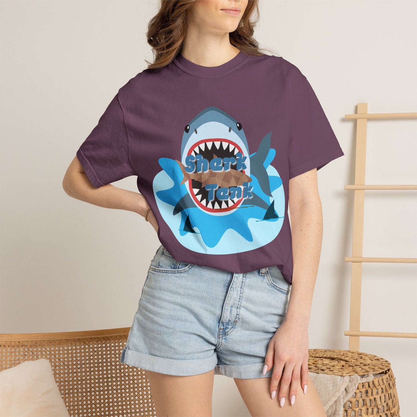 Shark Graphic T-Shirt — 'Shark' Ocean Illustration Tee