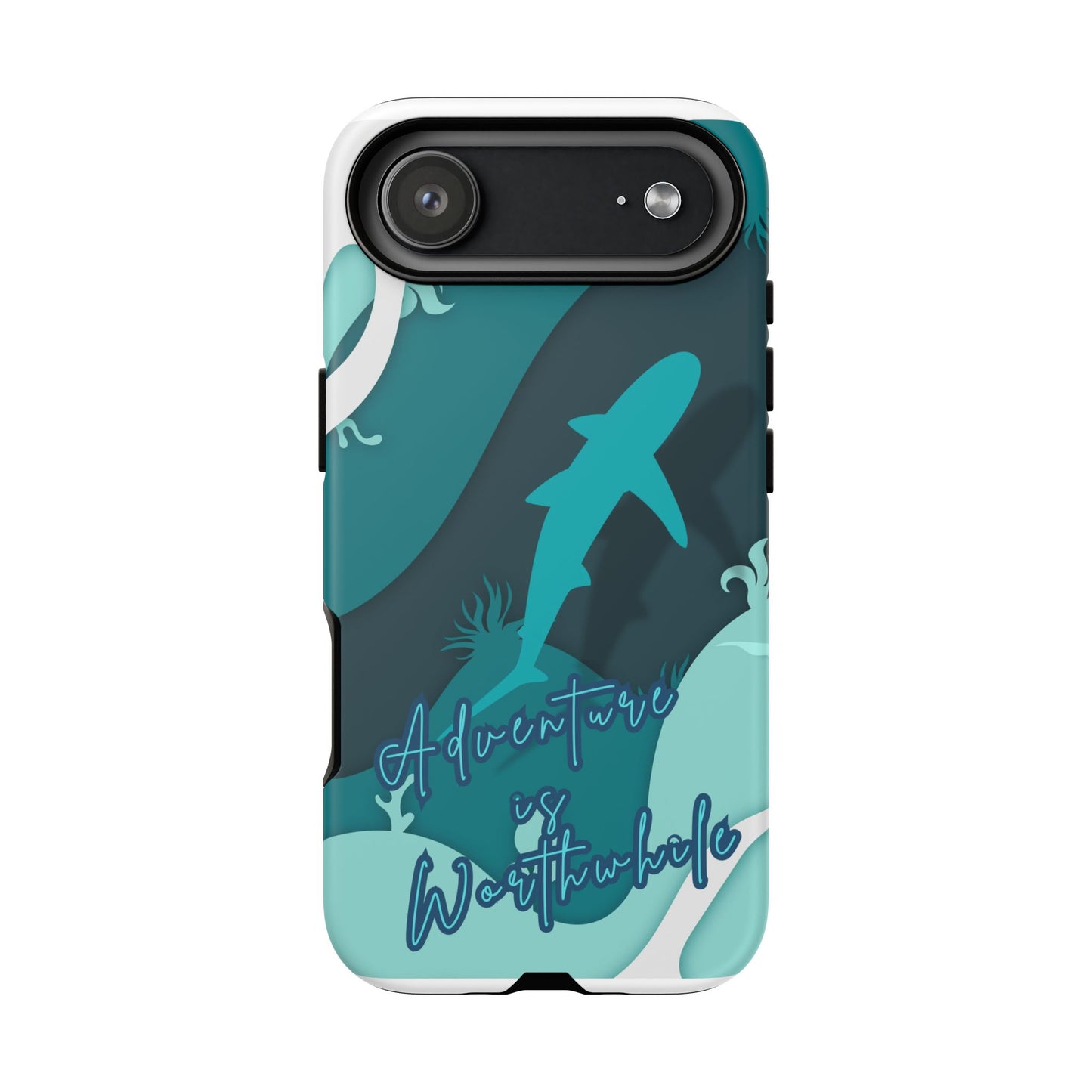 Blue Ocean Phone Case - "Adventure is Worthwhile" Teal Protective Cover