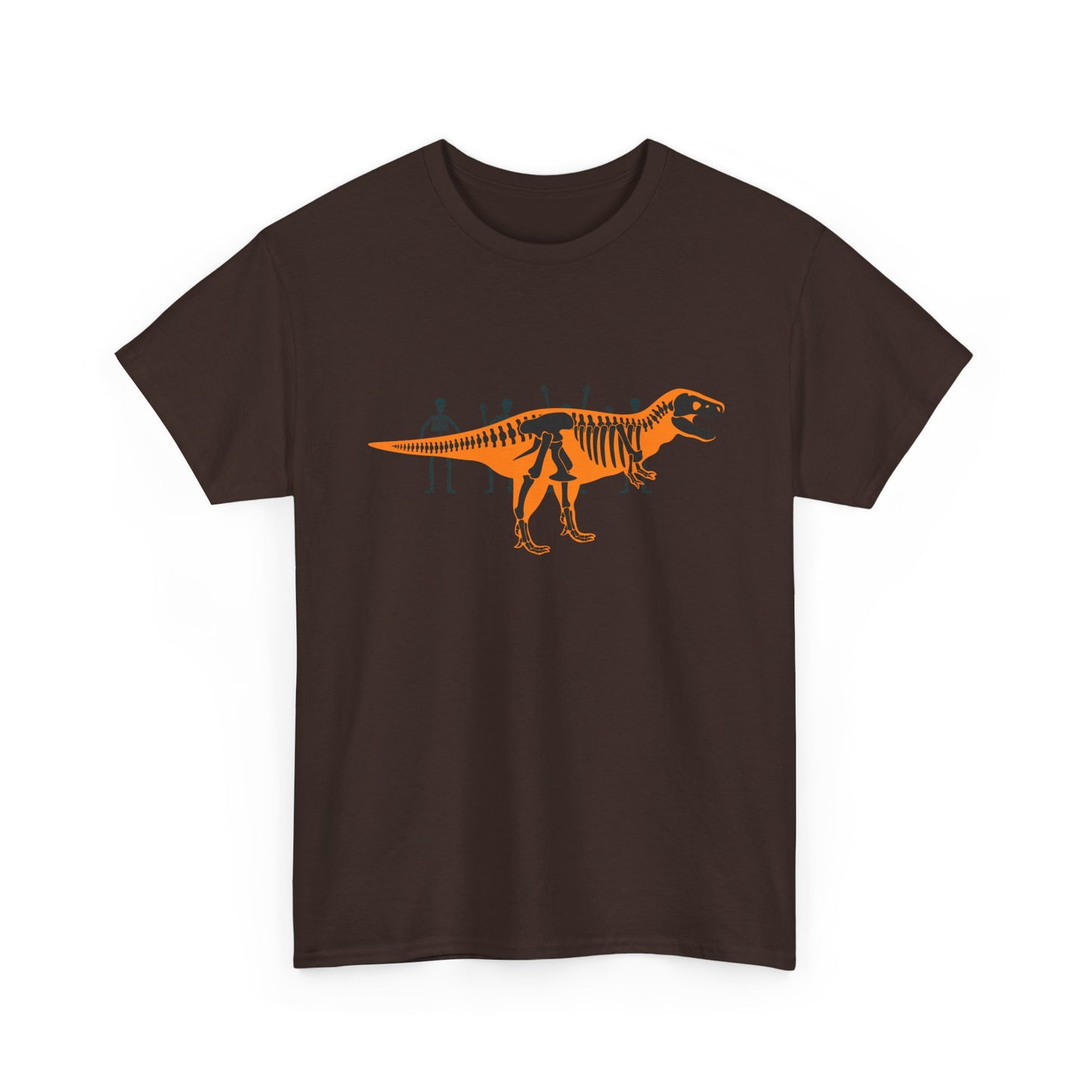Dinosaur Graphic Tee — Retro Neon T-Rex & Skeleton Shirt