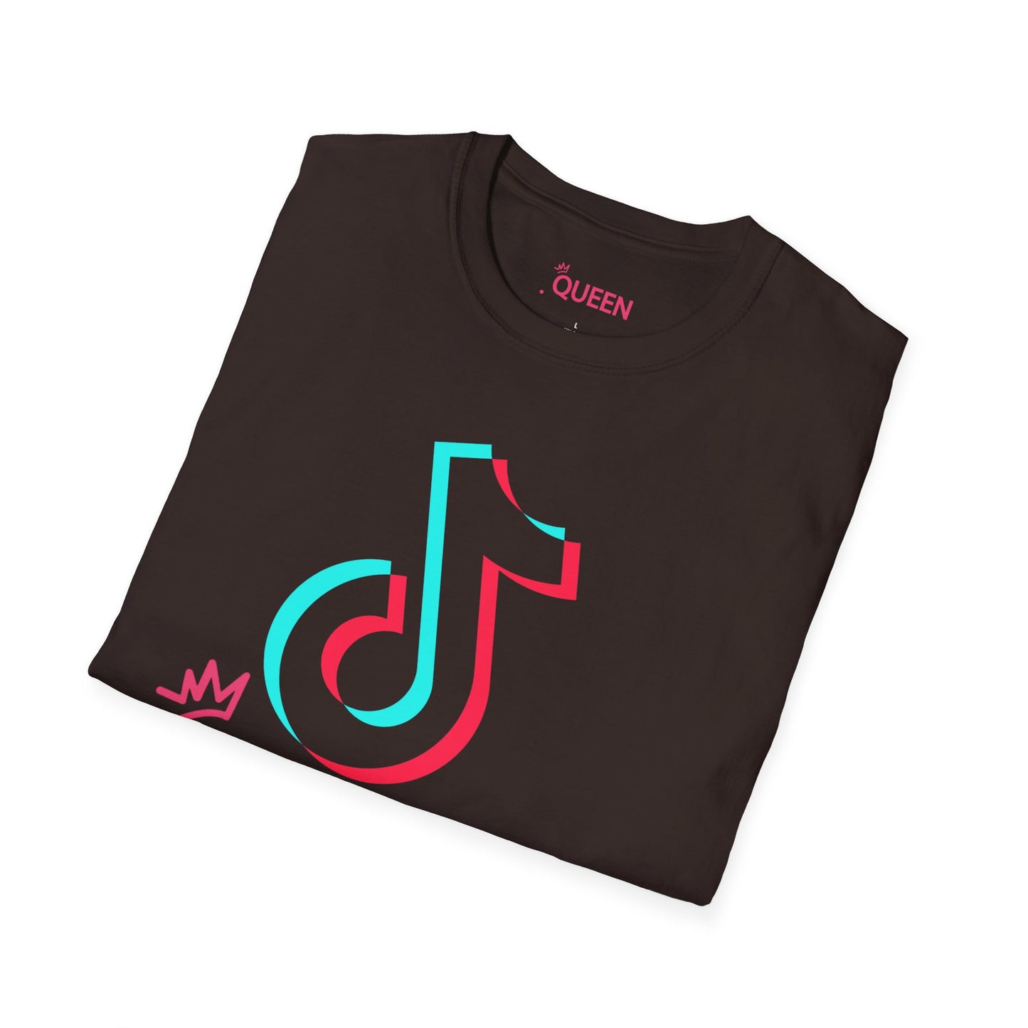 TikTok Queen Graphic T-Shirt — Personalized Channel Name, 'New Day New Start' Back Design