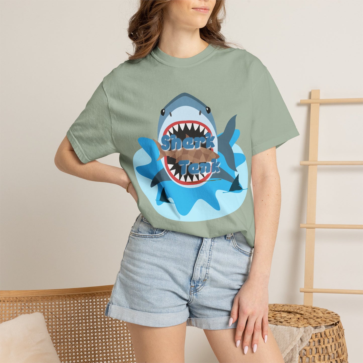 Shark Graphic T-Shirt — 'Shark' Ocean Illustration Tee