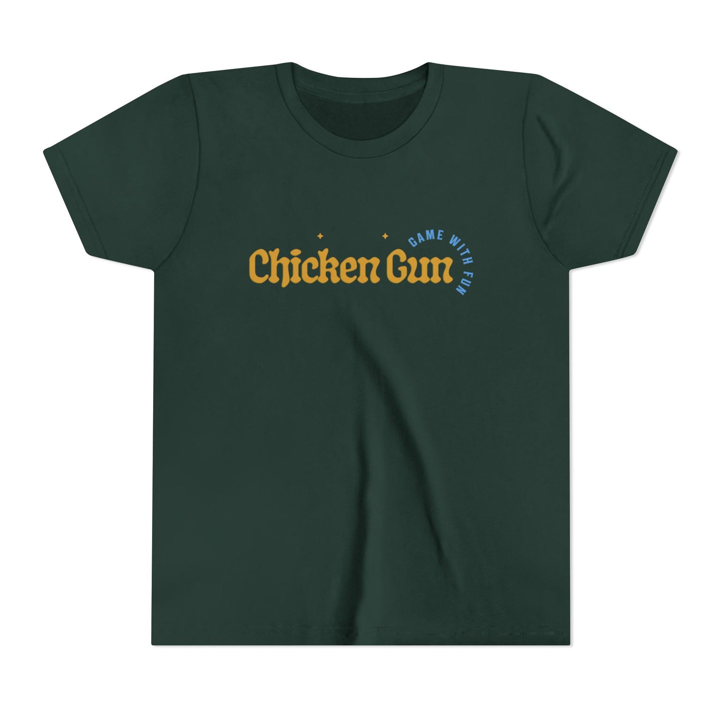 Youth Tee — Cute Chicken Gun Character Kids T-Shirt