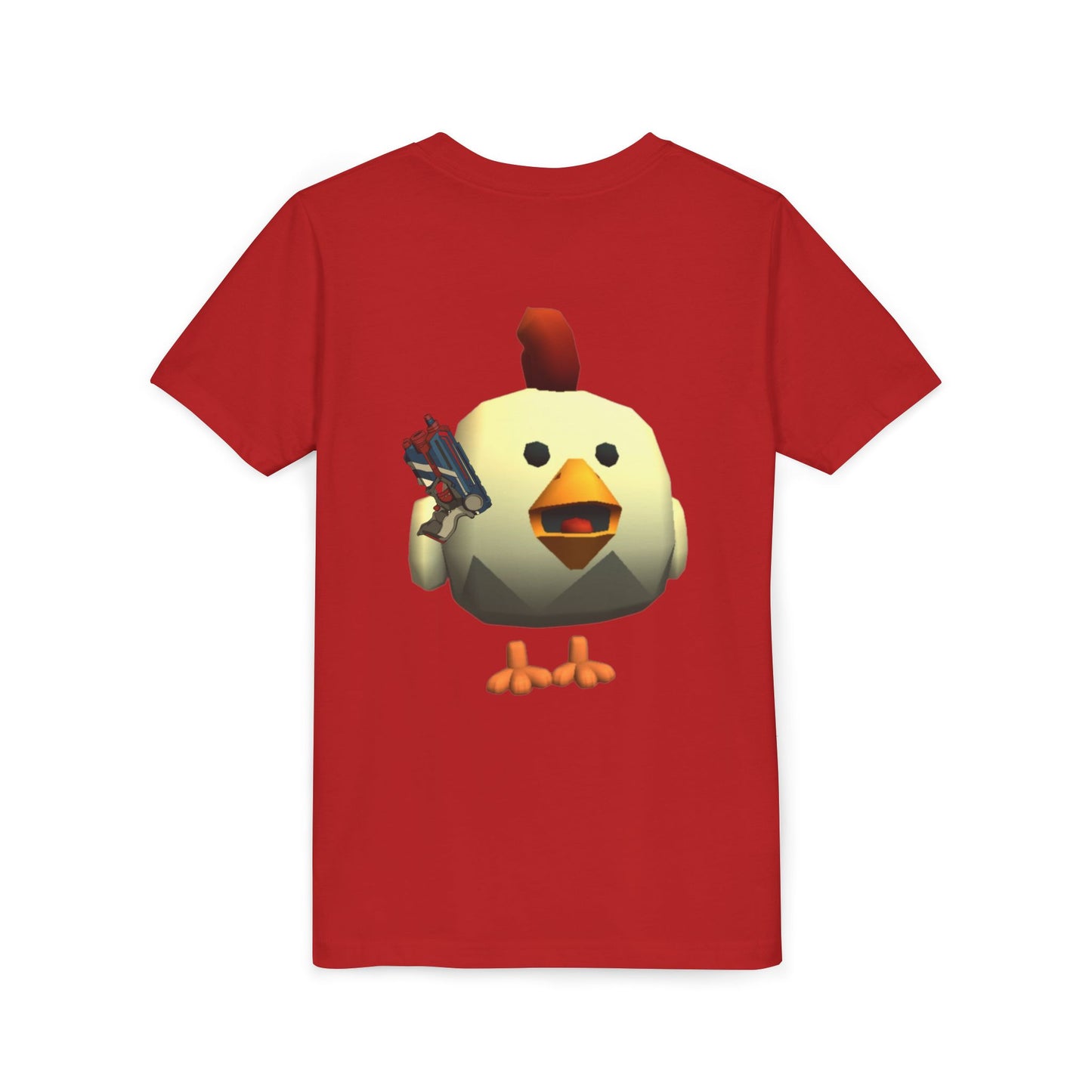 Youth Tee — Cute Chicken Gun Character Kids T-Shirt