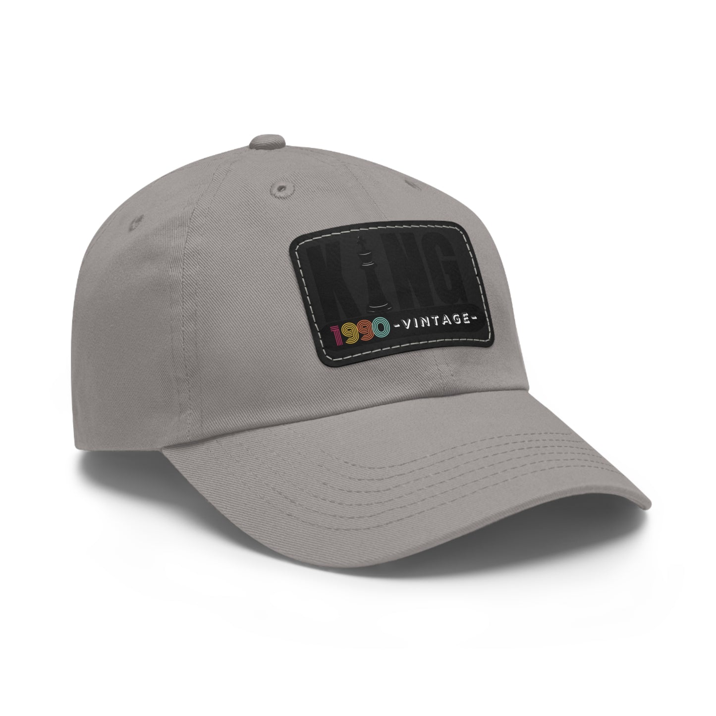 King 1990 Vintage Leather Patch Dad Hat