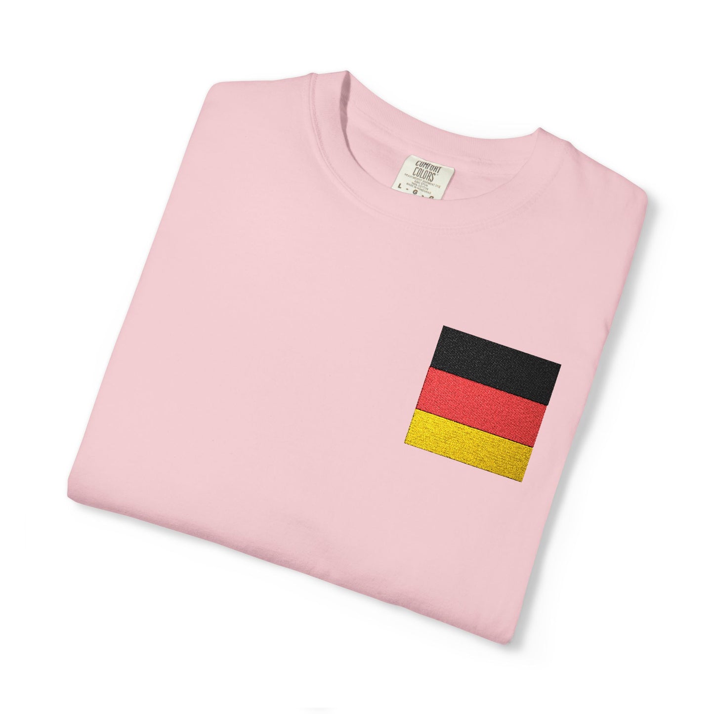 Germany Flag Pocket T-Shirt — German Pride Tee with Sleeve Flags