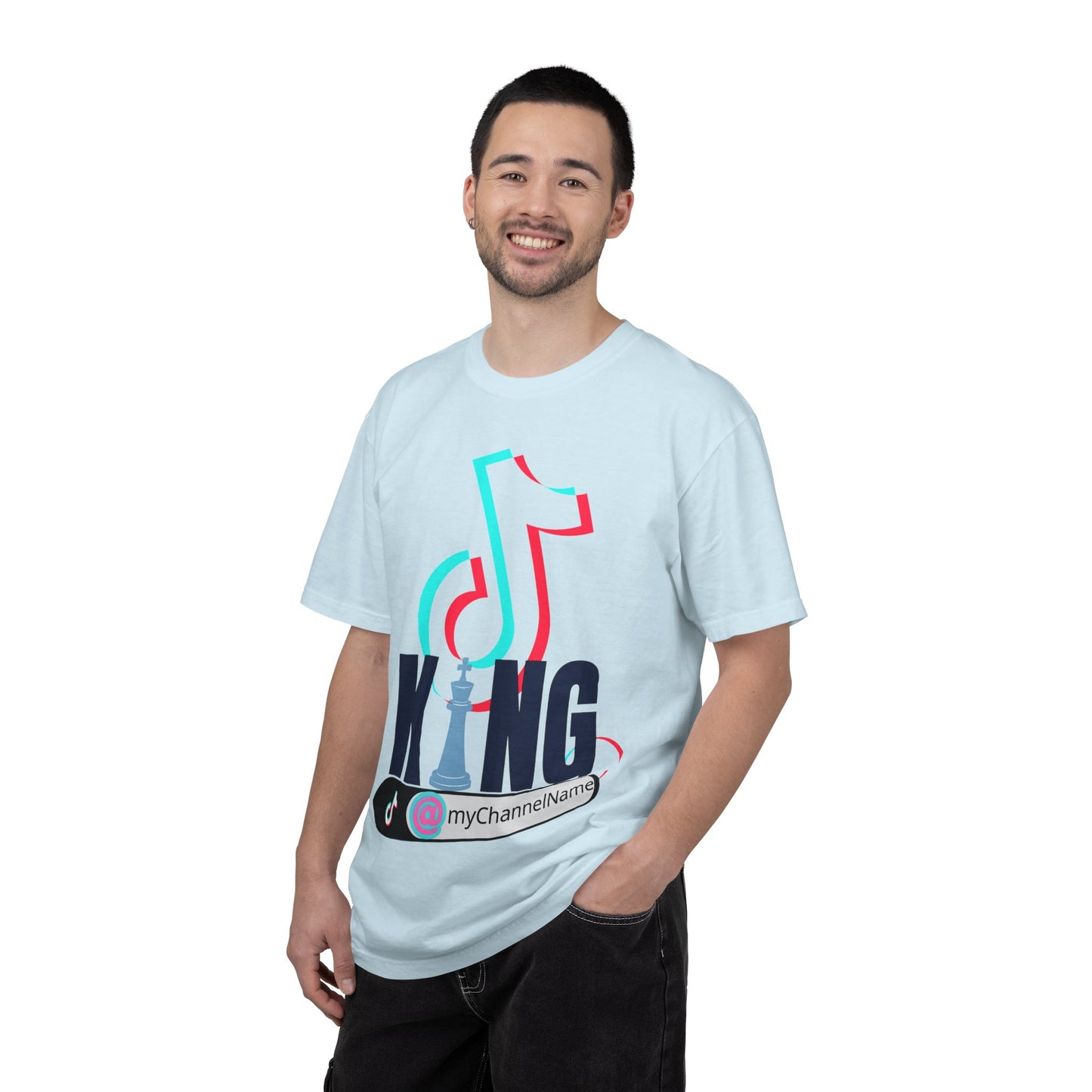 TikTok King T-Shirt — Custom Channel Name Music Tee Tiktok custom Name Tee
