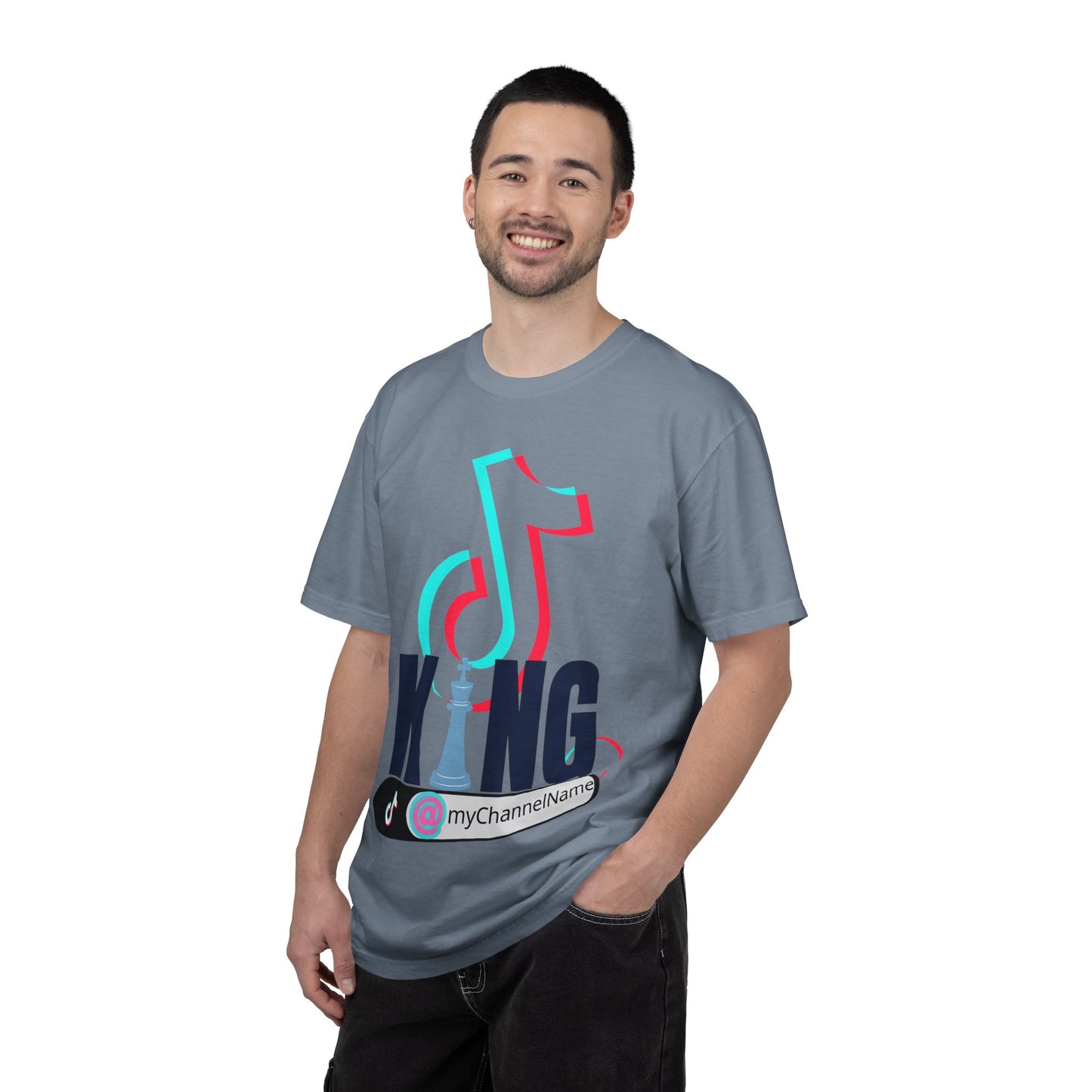 TikTok King T-Shirt — Custom Channel Name Music Tee Tiktok custom Name Tee