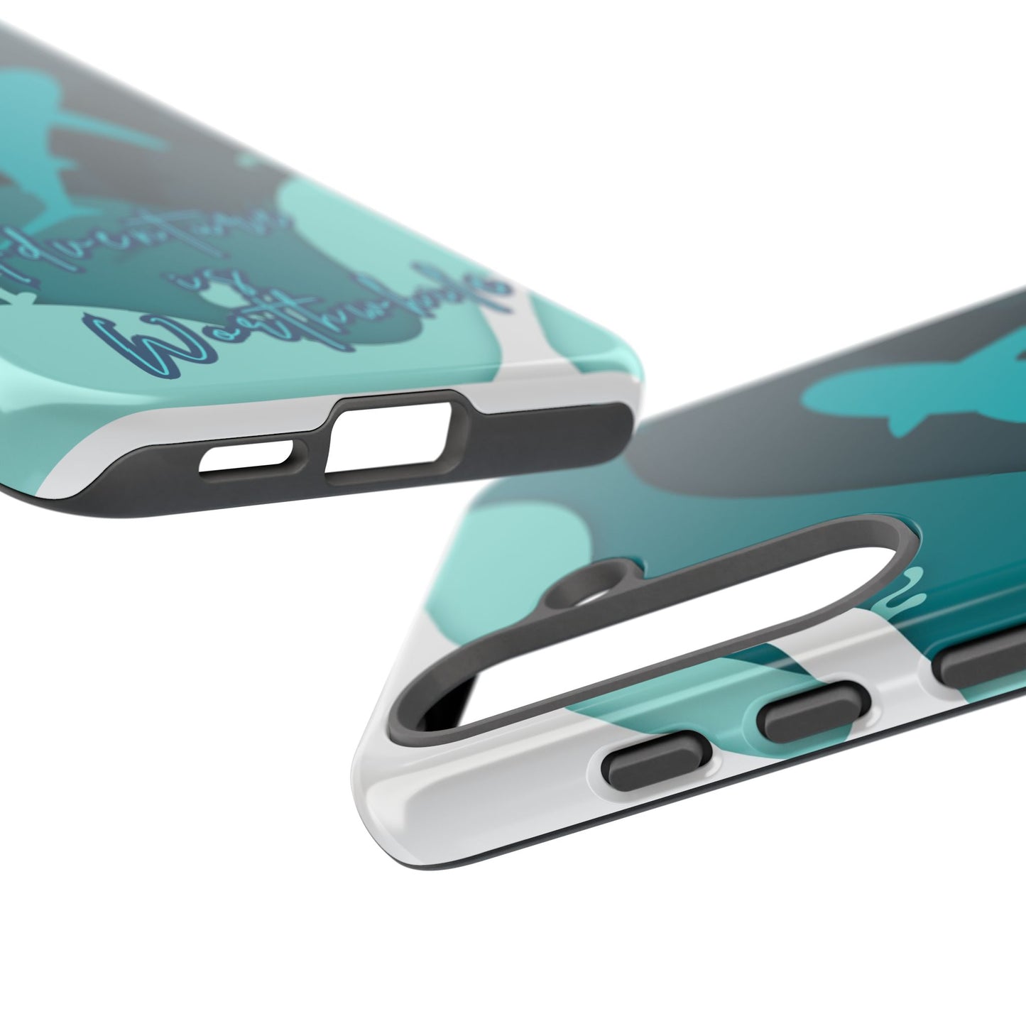Blue Ocean Phone Case - "Adventure is Worthwhile" Teal Protective Cover