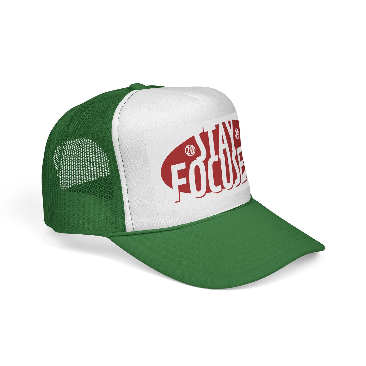 Stay Focused Trucker Cap — Motivational Mesh Hat for Productivity & Daily Wear
