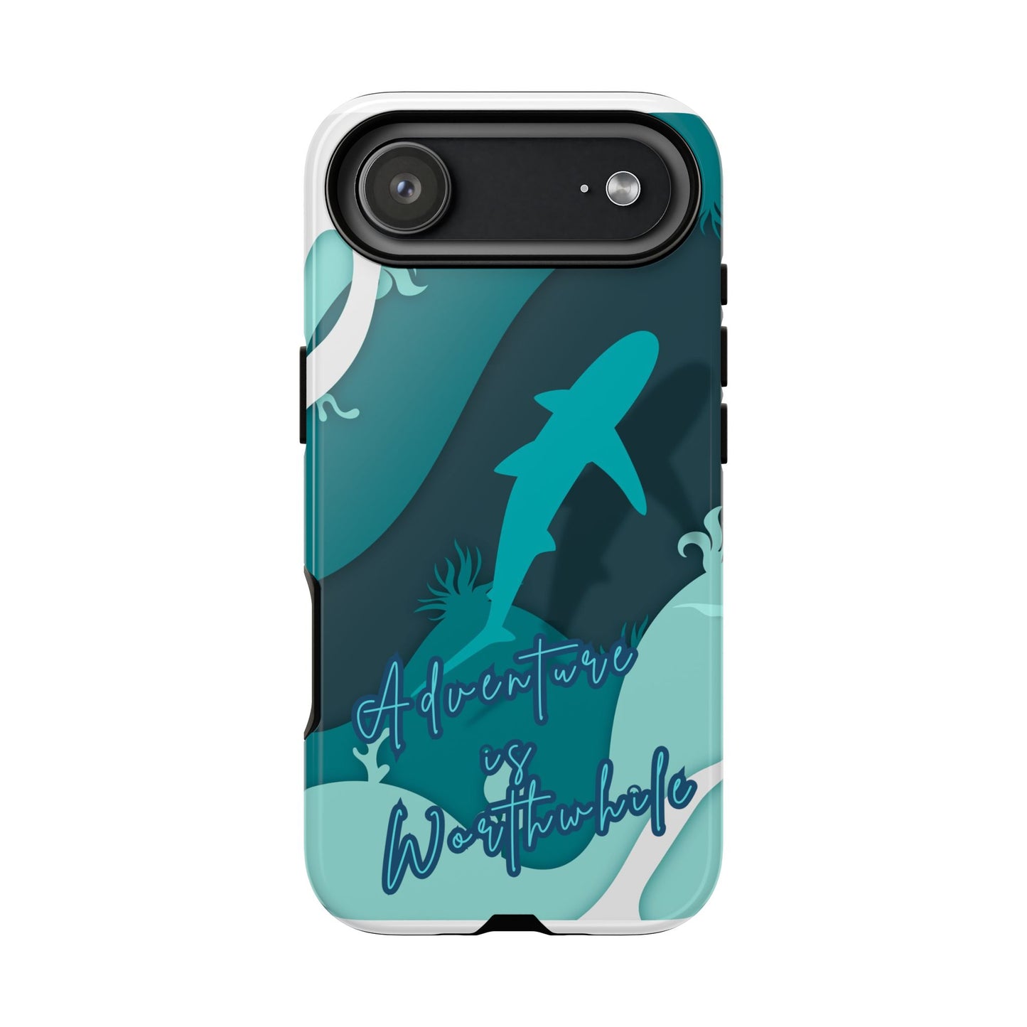 Blue Ocean Phone Case - "Adventure is Worthwhile" Teal Protective Cover