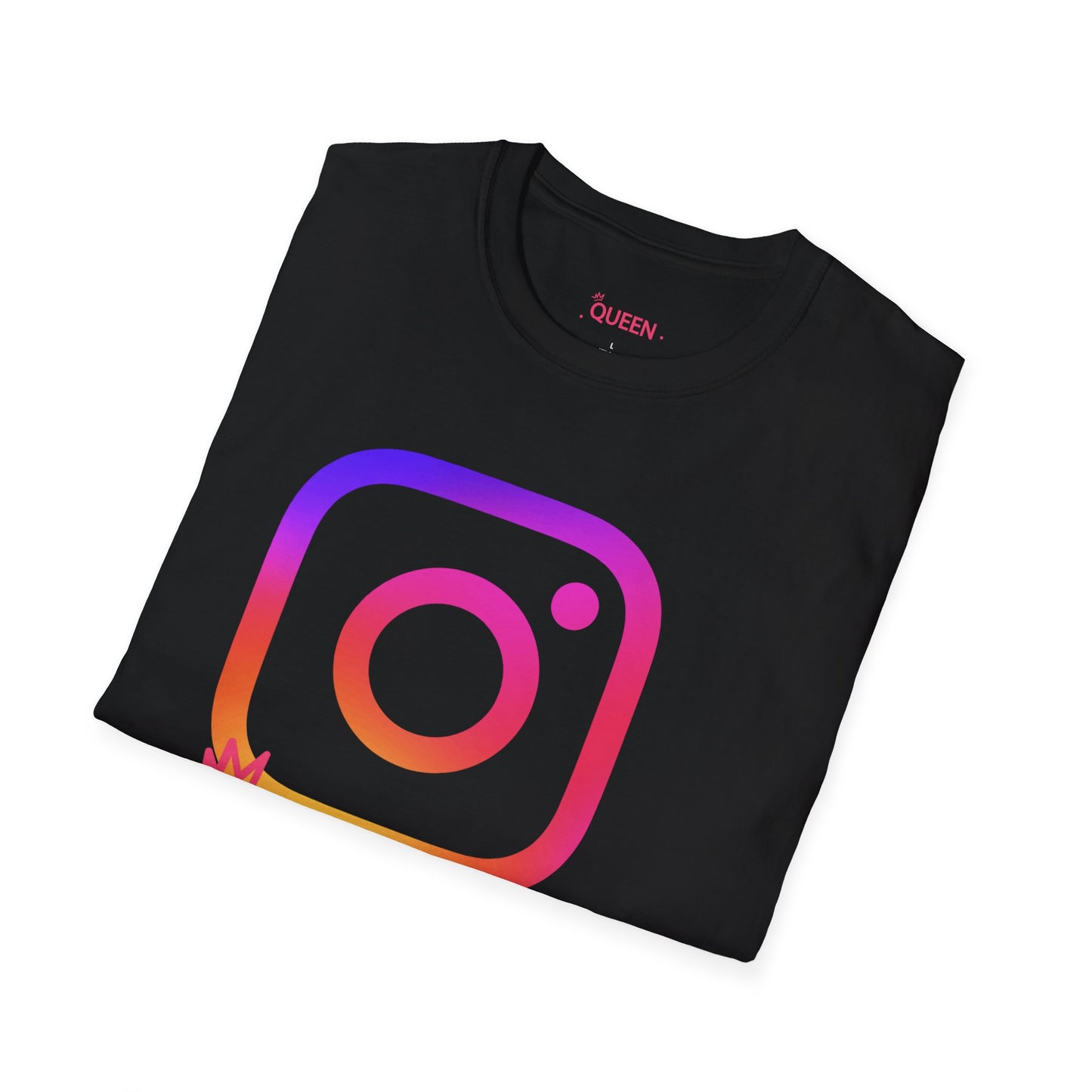 Instagram Queen T-Shirt — "Queen" Social Media Tee with Custom @handle