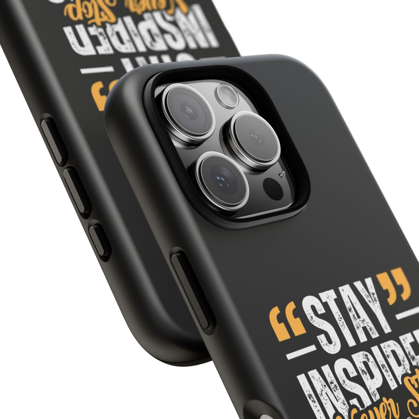 Inspirational Phone Case — “Stay Inspired, Never Stop Creating” Protective Cover