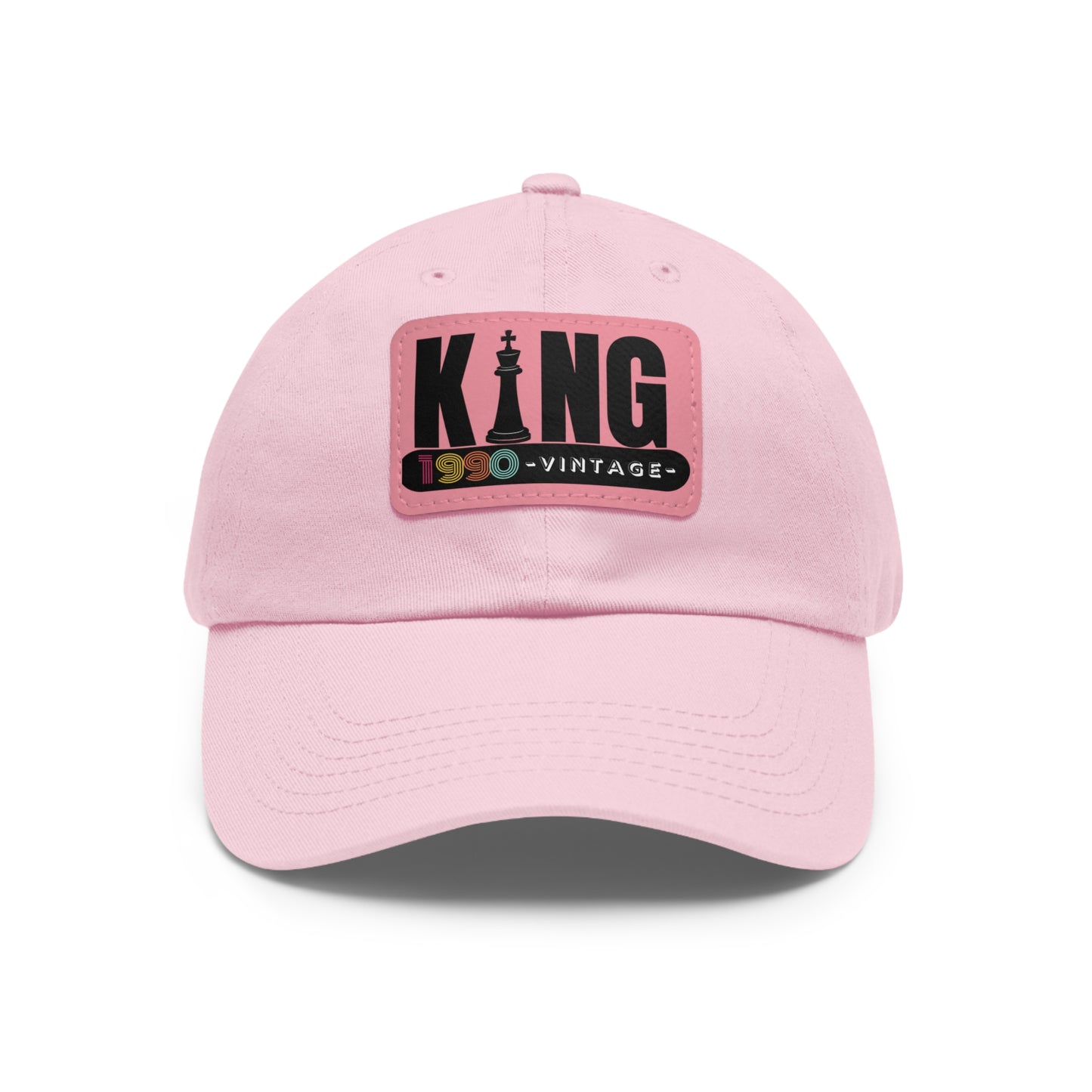 King 1990 Vintage Leather Patch Dad Hat