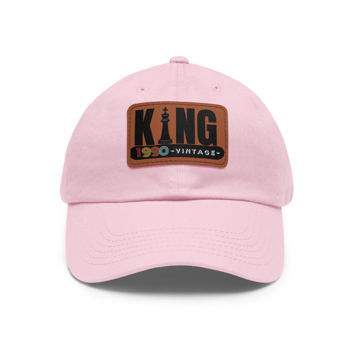 King 1990 Vintage Leather Patch Dad Hat
