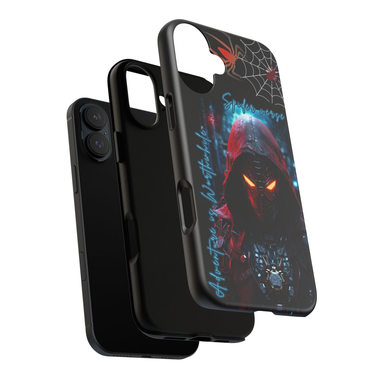 Spiderman Phone Case — Neon Hooded Skull Design "Spider verse"