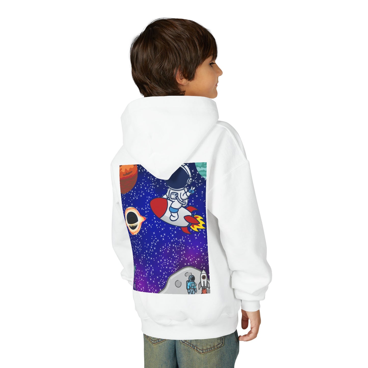 Kids Space Hoodie – Cute Astronaut Rocket Sweatshirt for Boys & Girls - Custom design