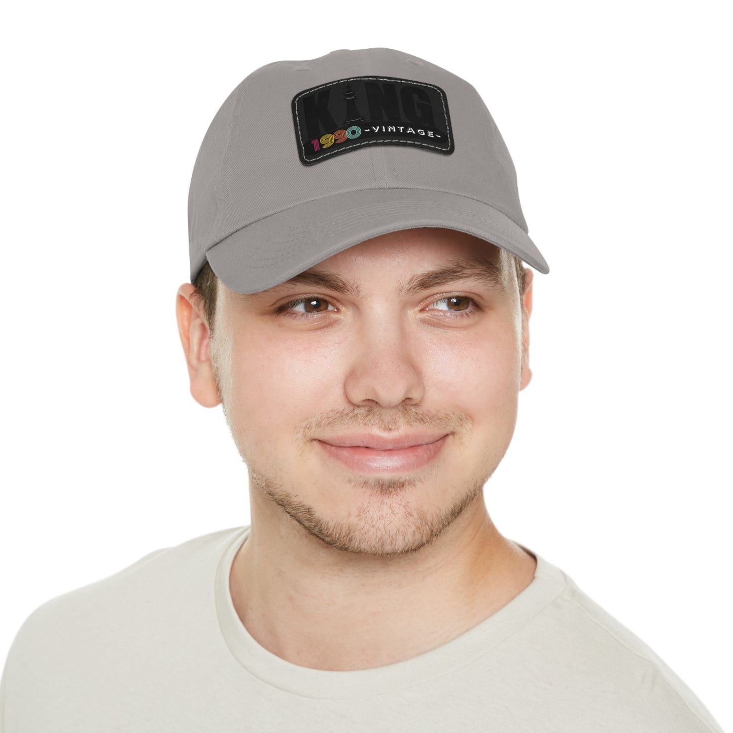 King 1990 Vintage Leather Patch Dad Hat